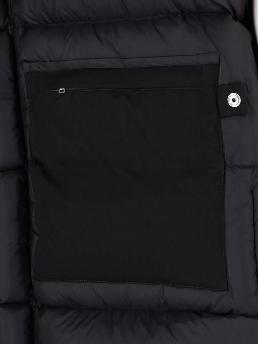 Rick Owens Down Quilted Asymmetric Zip Puffer Coat