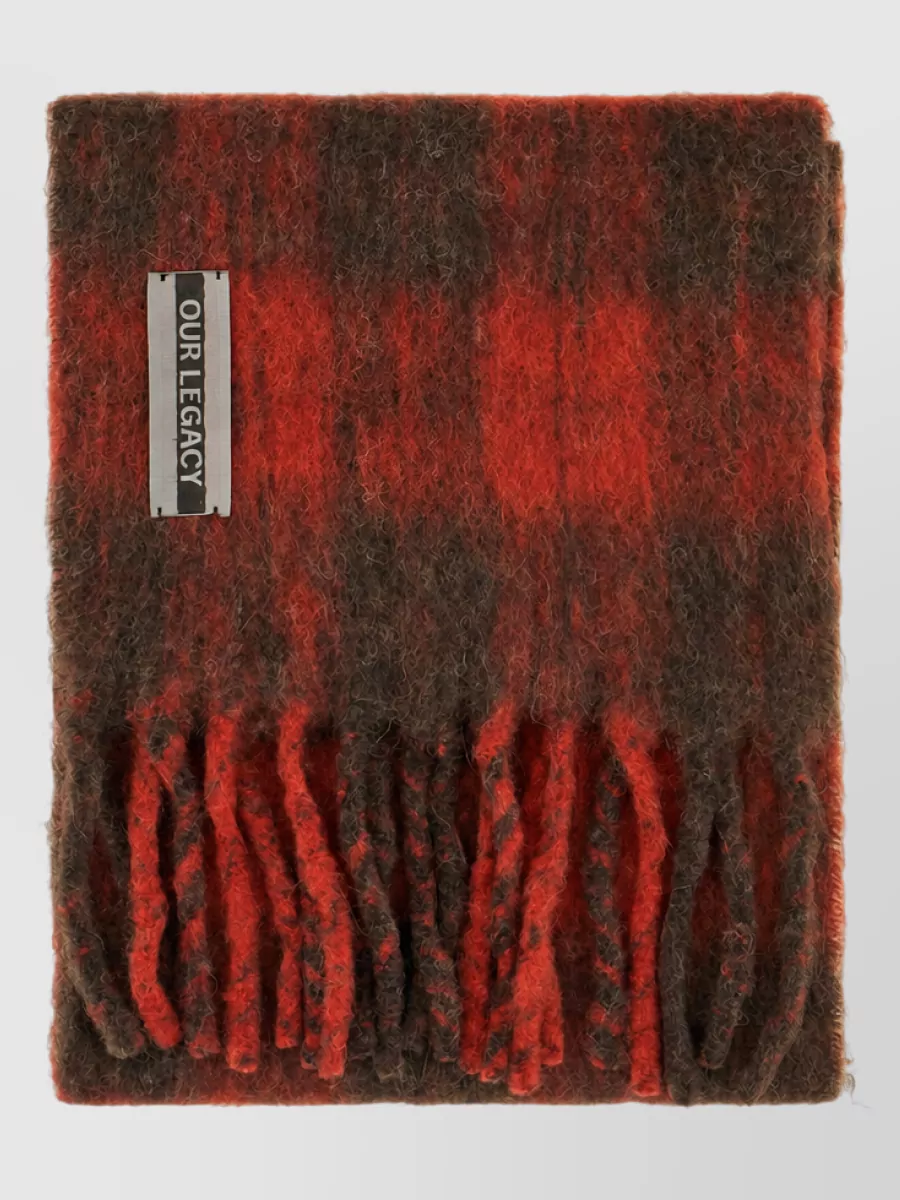 Our Legacy alpaca-blend embroidered scarf