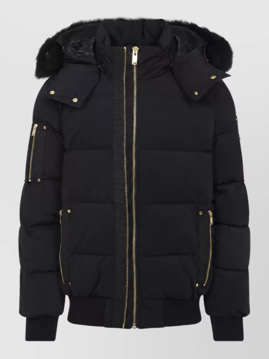 Moose Knuckles nylon down padded bomber jacket