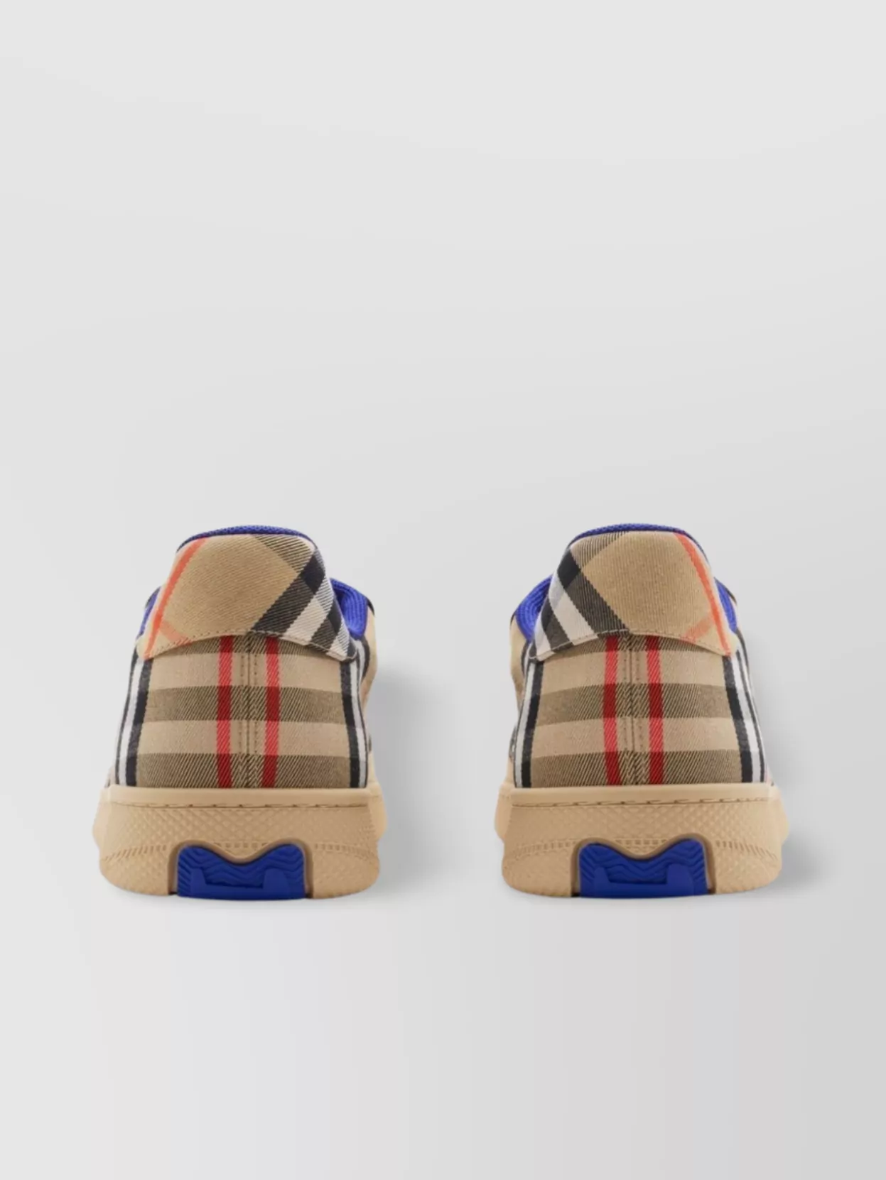 Burberry Checkered Low-top Padded Collar Sneakers