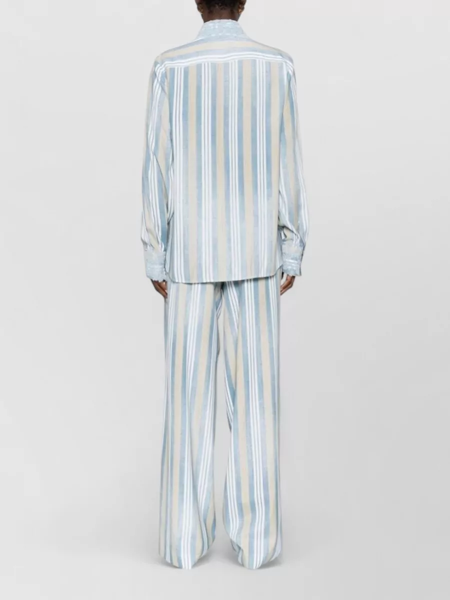 Ermanno Scervino Striped Shirt Long Sleeves Pointed Collar