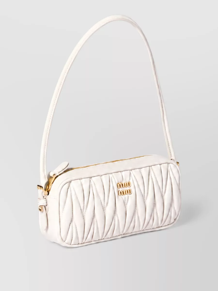 Miu Miu Matelassé Lamb Leather Shoulder Bag