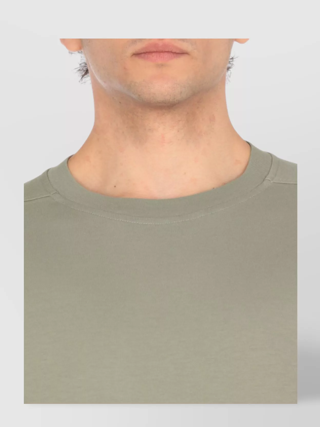 Rick Owens Crewneck Oversize Dropped Shoulders T-shirt In Gray
