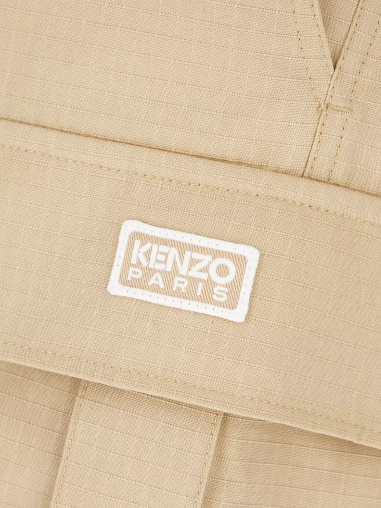 Kenzo Cotton Skirt With Belted Waist And Cargo Pocket