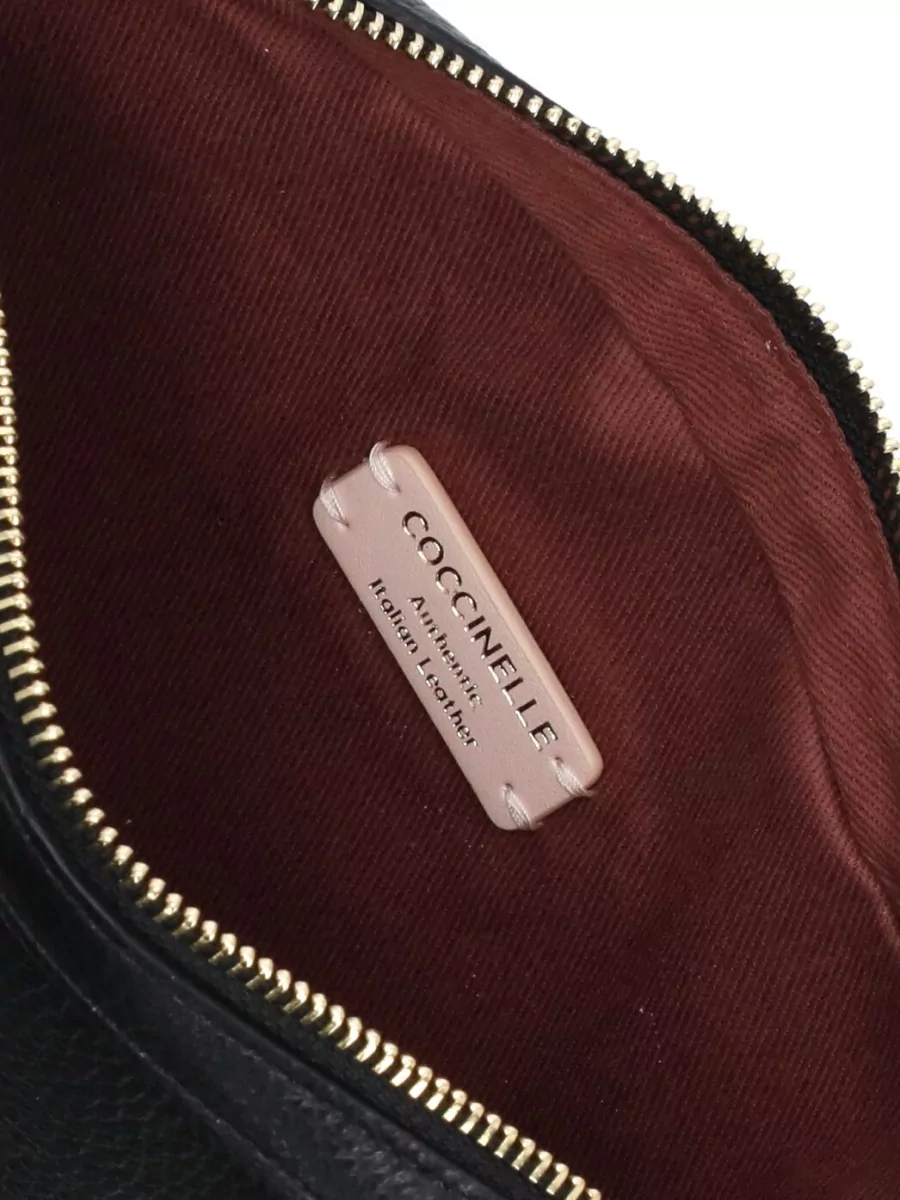 Coccinelle Leather Shoulder Bag Removable Dual Straps