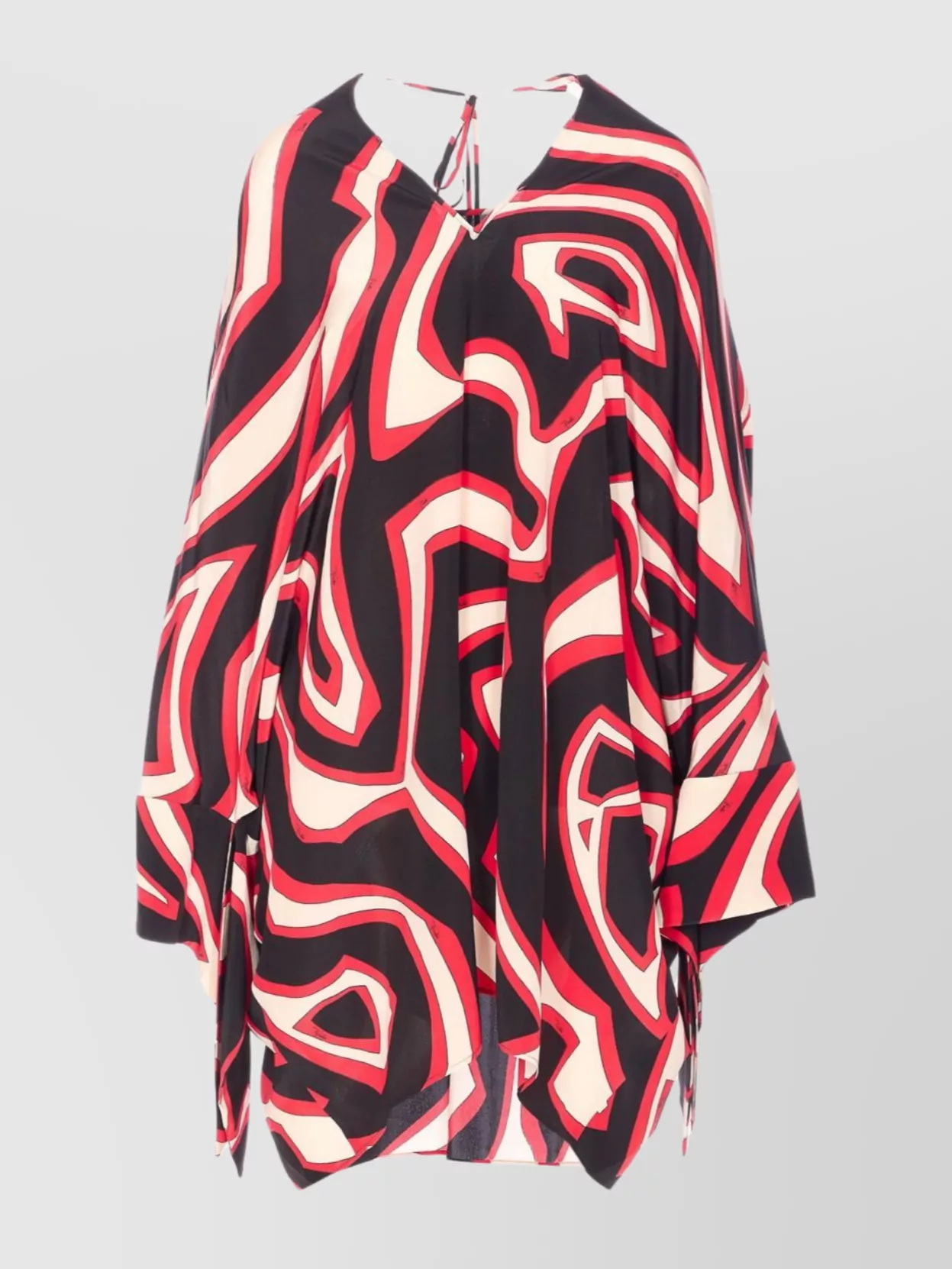 Pucci Abstract Print Kaftan Tie Neck In Multi