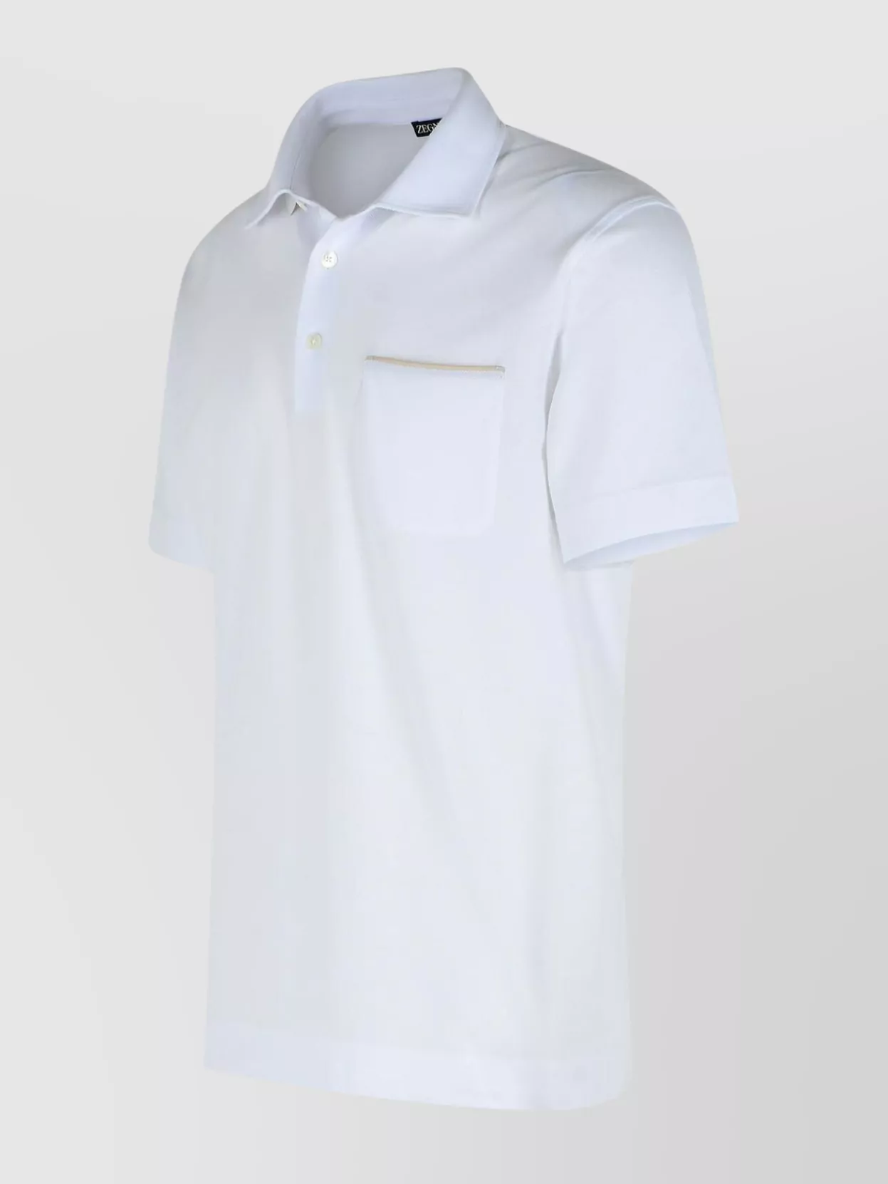 Zegna Polo Shirt Cotton Chest Pocket
