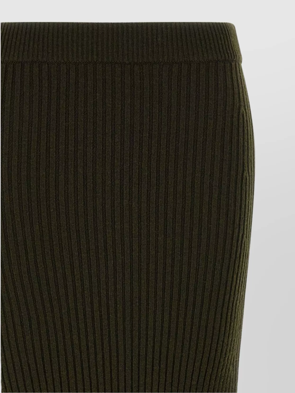 Max Mara Ribbed Texture Skirt Elastic Waistband