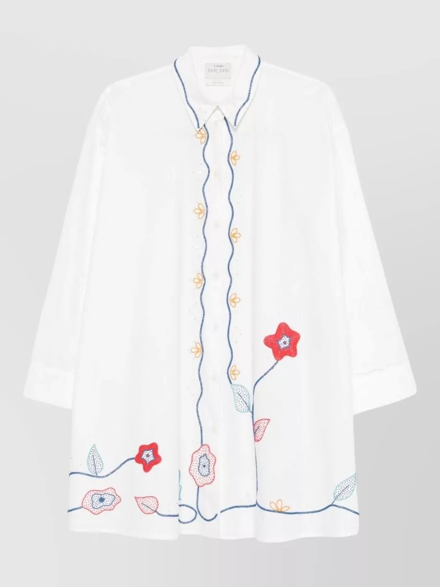 Forte Forte embroidered cotton mini dress