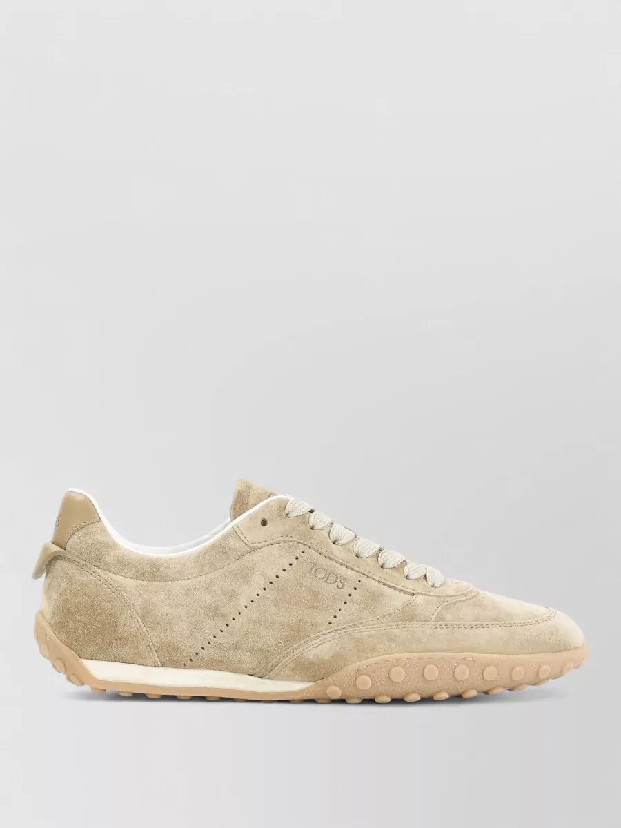 Tod's Suede Panelled Lace-Up Sneakers