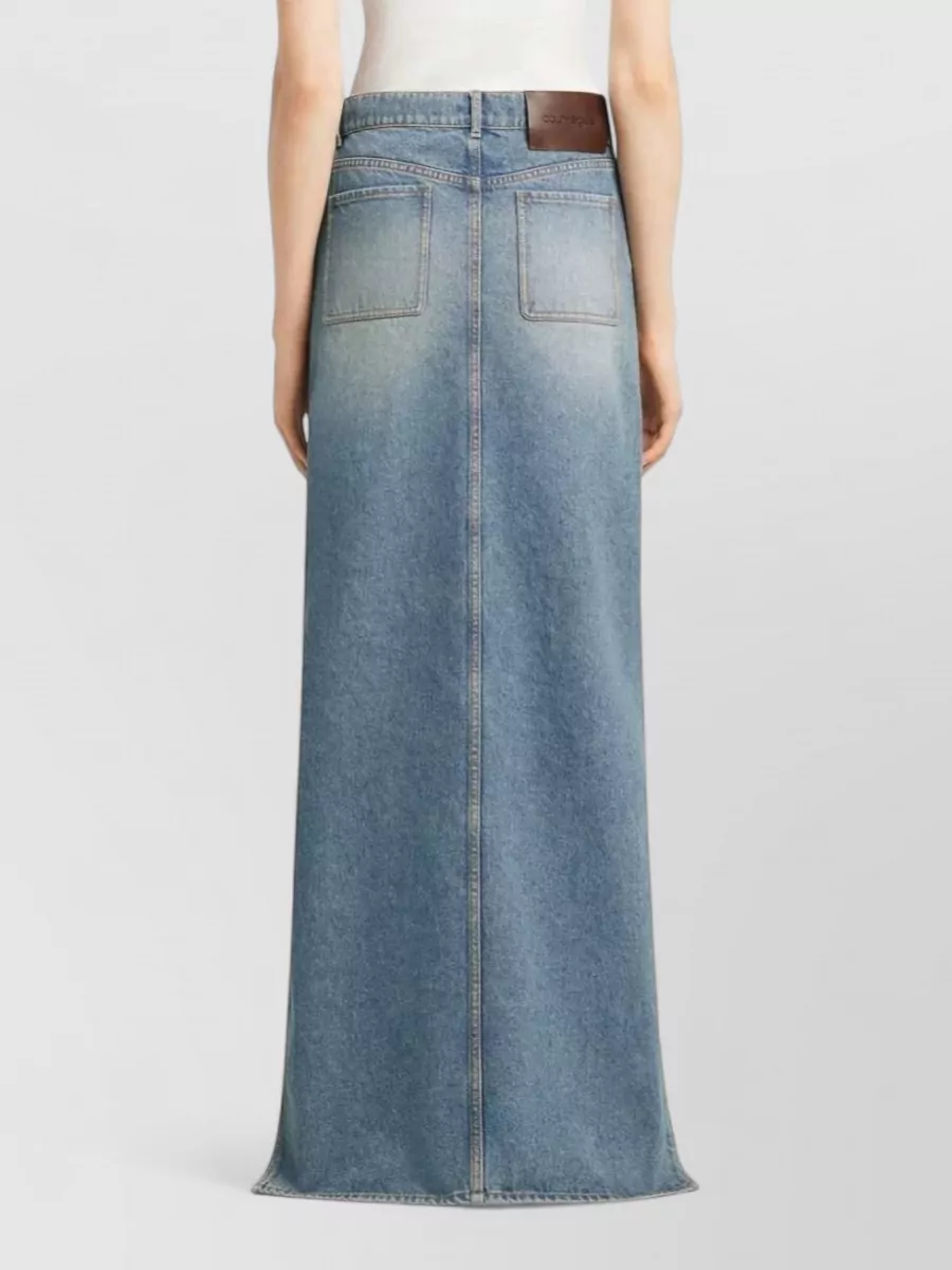 Courrèges Ribbed Sleeveless Square Neck Tank Top