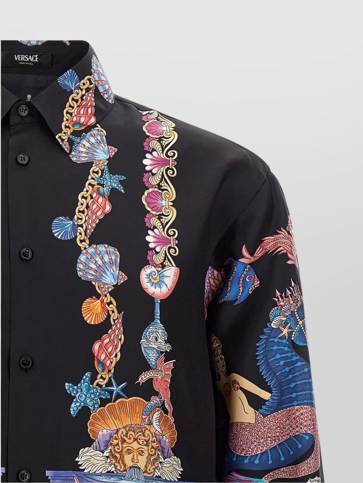 Versace Graphic Print Button-Down Collar Shirt