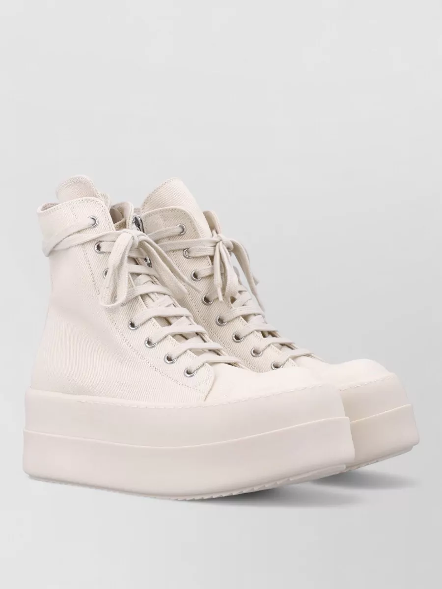 Rick Owens Drkshdw Canvas High-Top Sneakers
