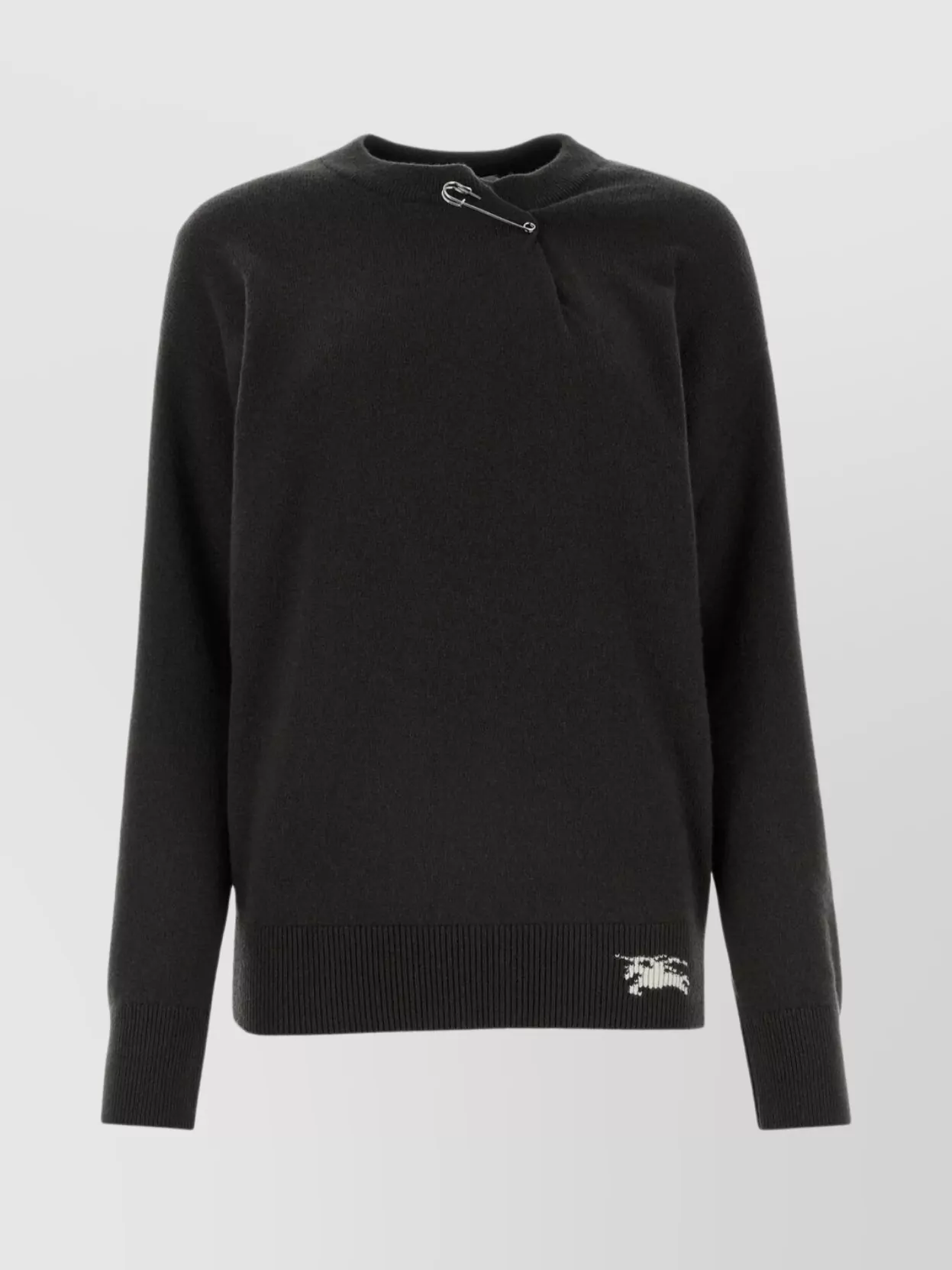 Shop Burberry Versatile Ribbed Cashmere Sweater In Black