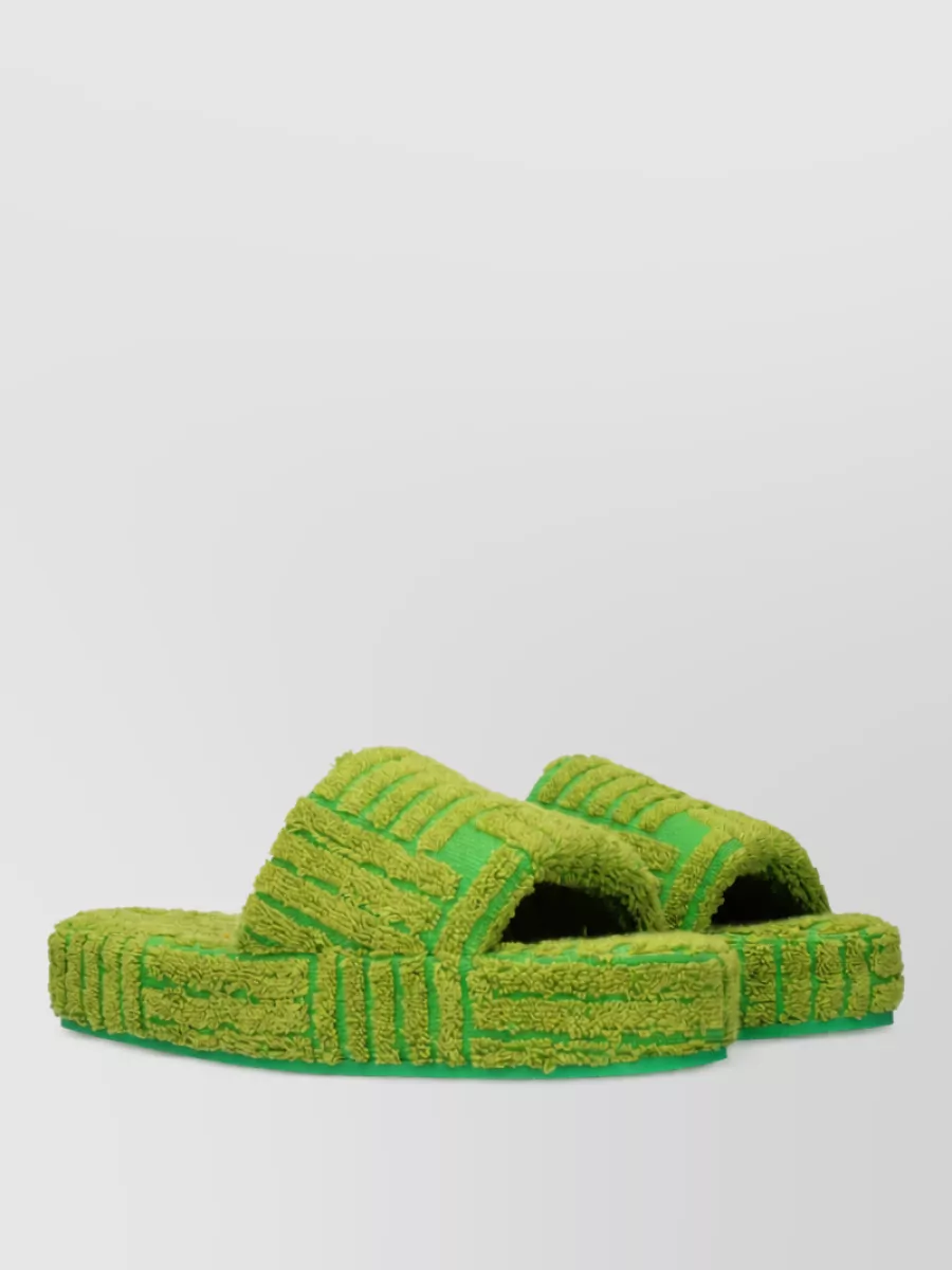 Bottega Veneta cotton platform slippers