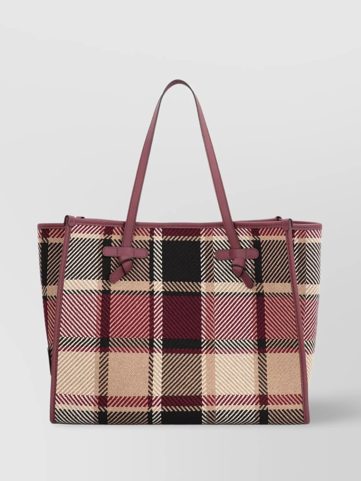 Gianni Chiarini Marcella Plaid Pattern Tote Bags