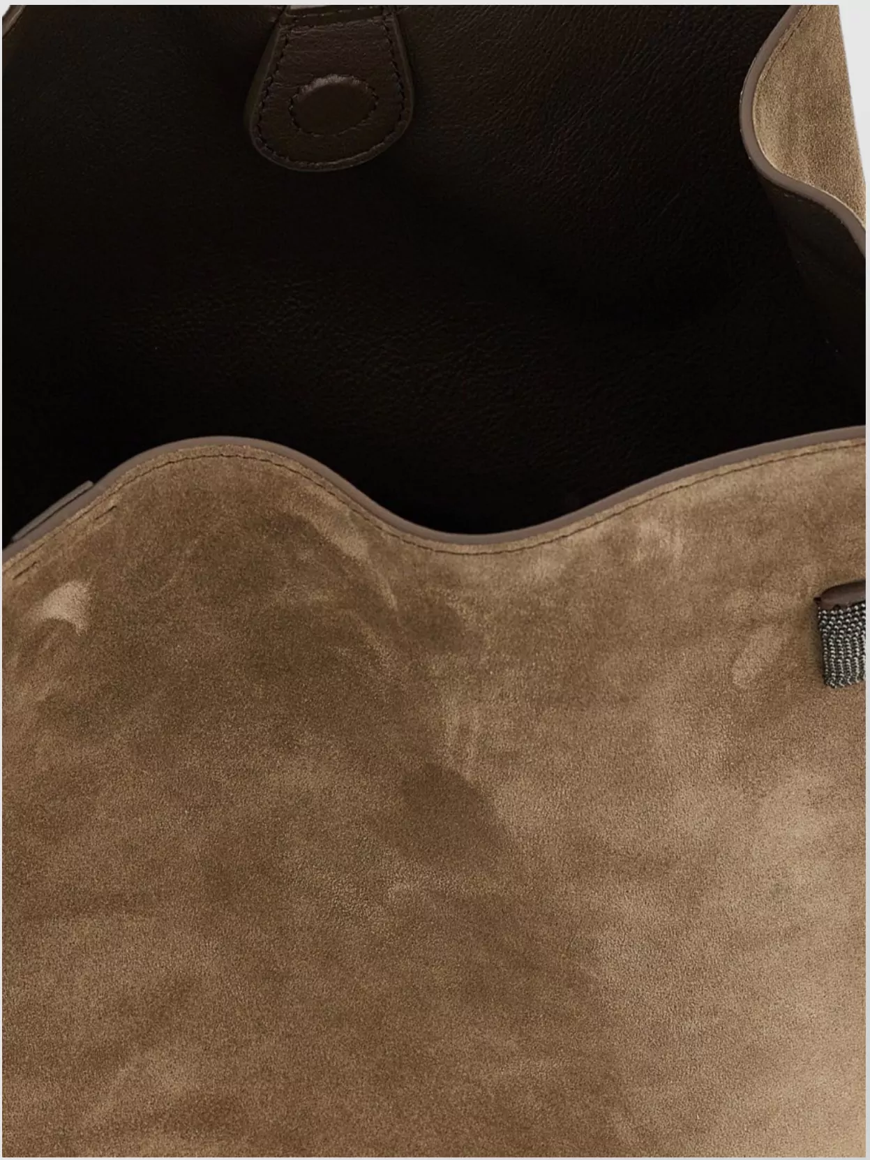 Brunello Cucinelli Suede Shoulder Bag Top Handle Design