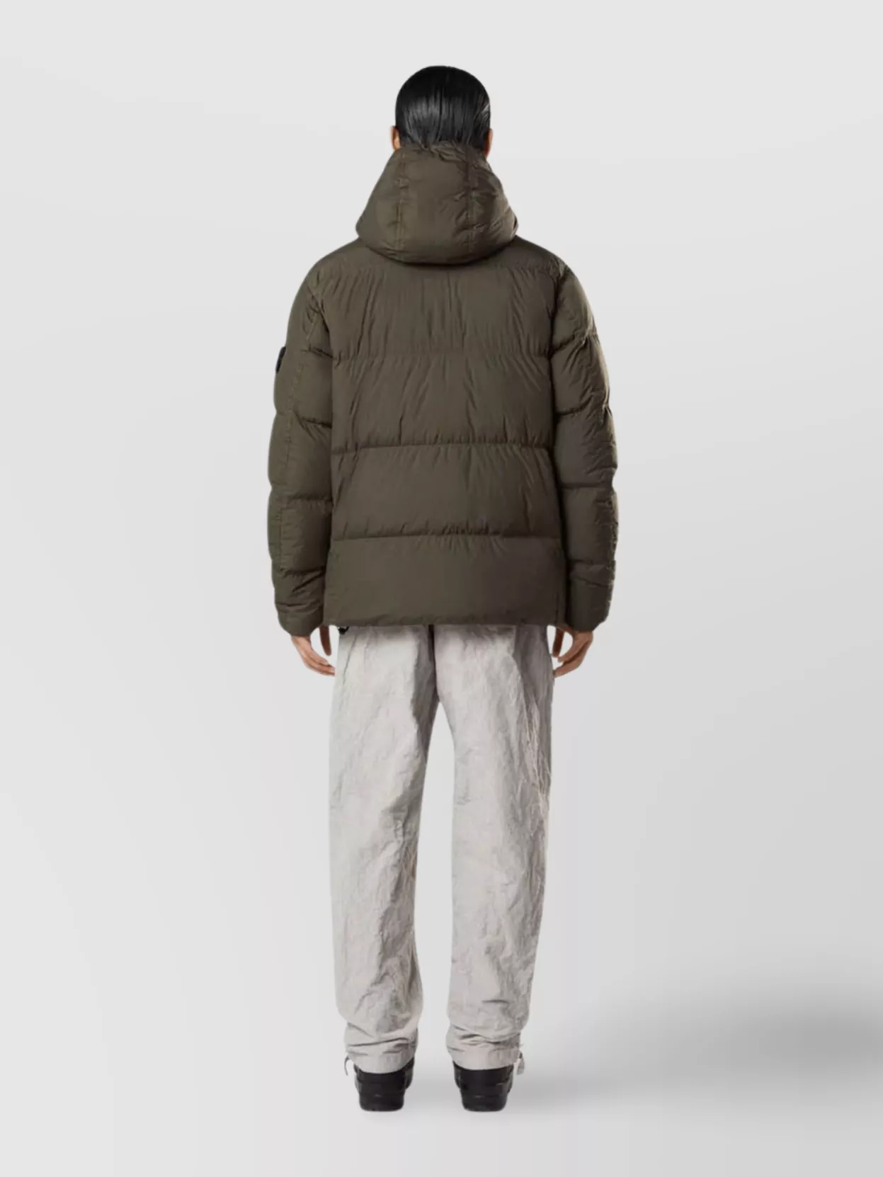 Stone Island Crinkle Reps Ny Jacket Badge In Brown