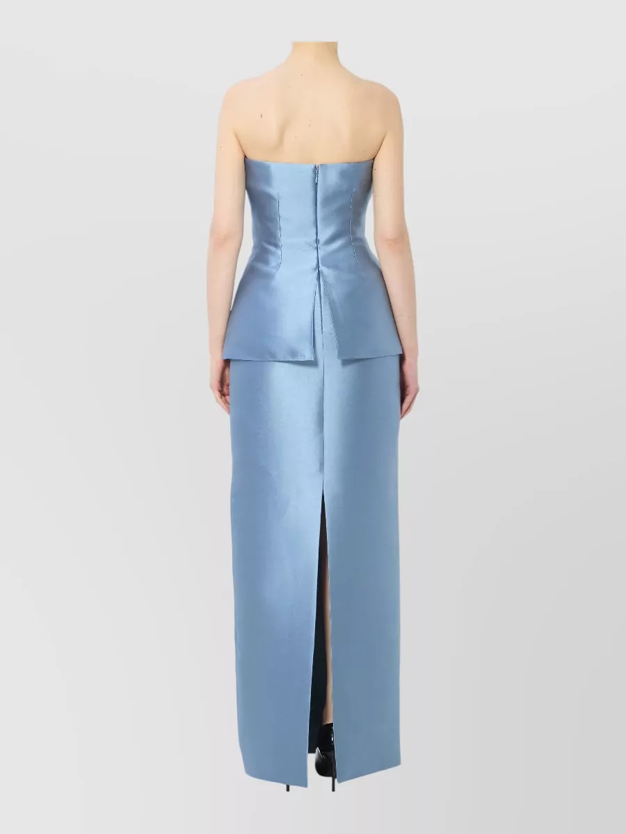 Solace London Draped Bustier Maxi Gown
