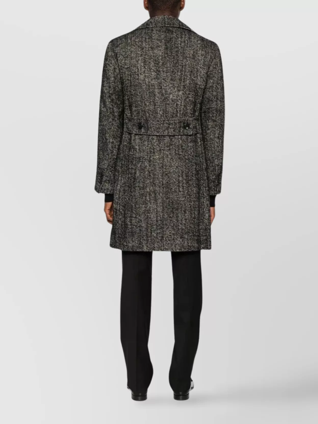 Tagliatore Long Sleeve Coat Notched Lapels Pockets