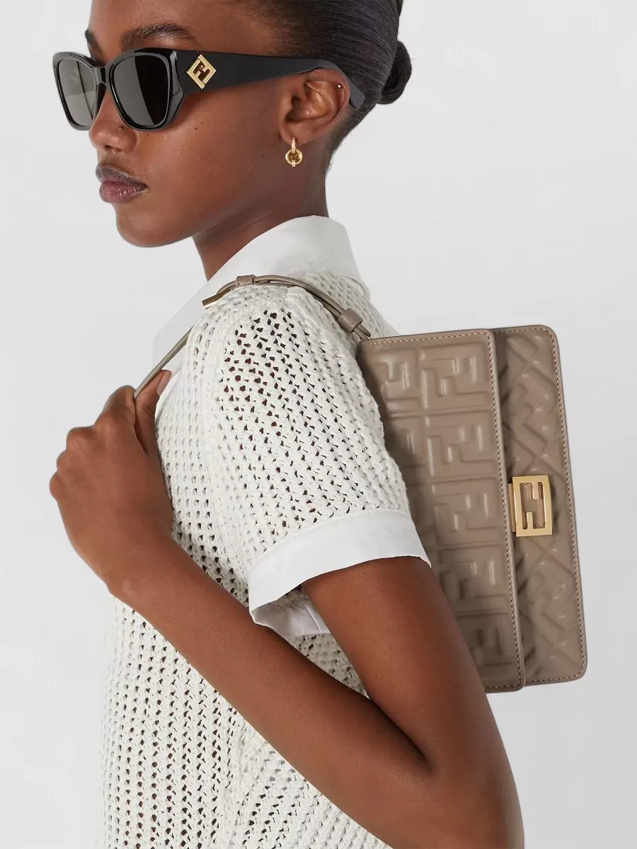 Fendi Baguette Leather Shoulder Bag