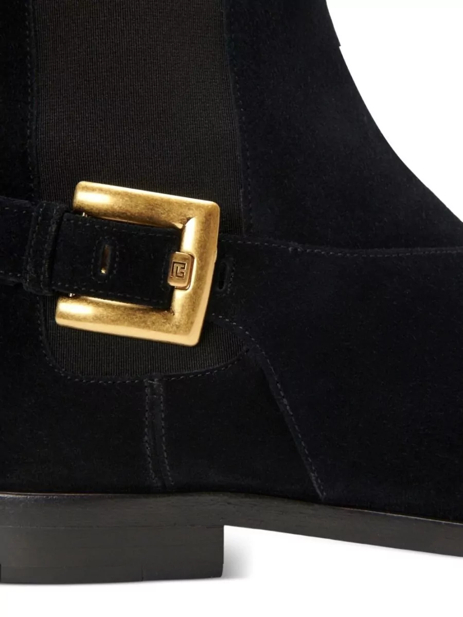 Balmain Suede Leather Ankle Boots