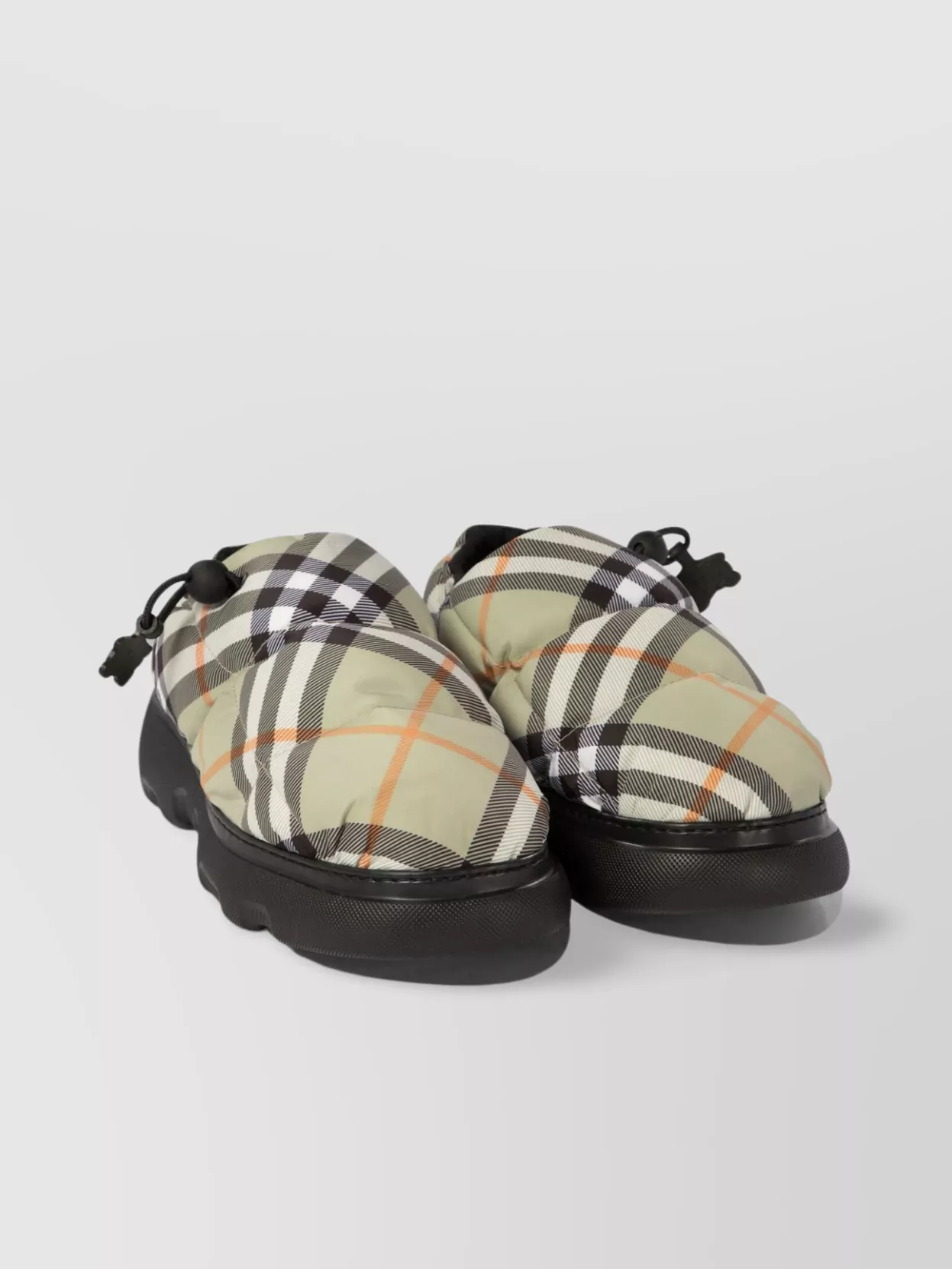 Burberry Plaid Detail Slip-on Loafers