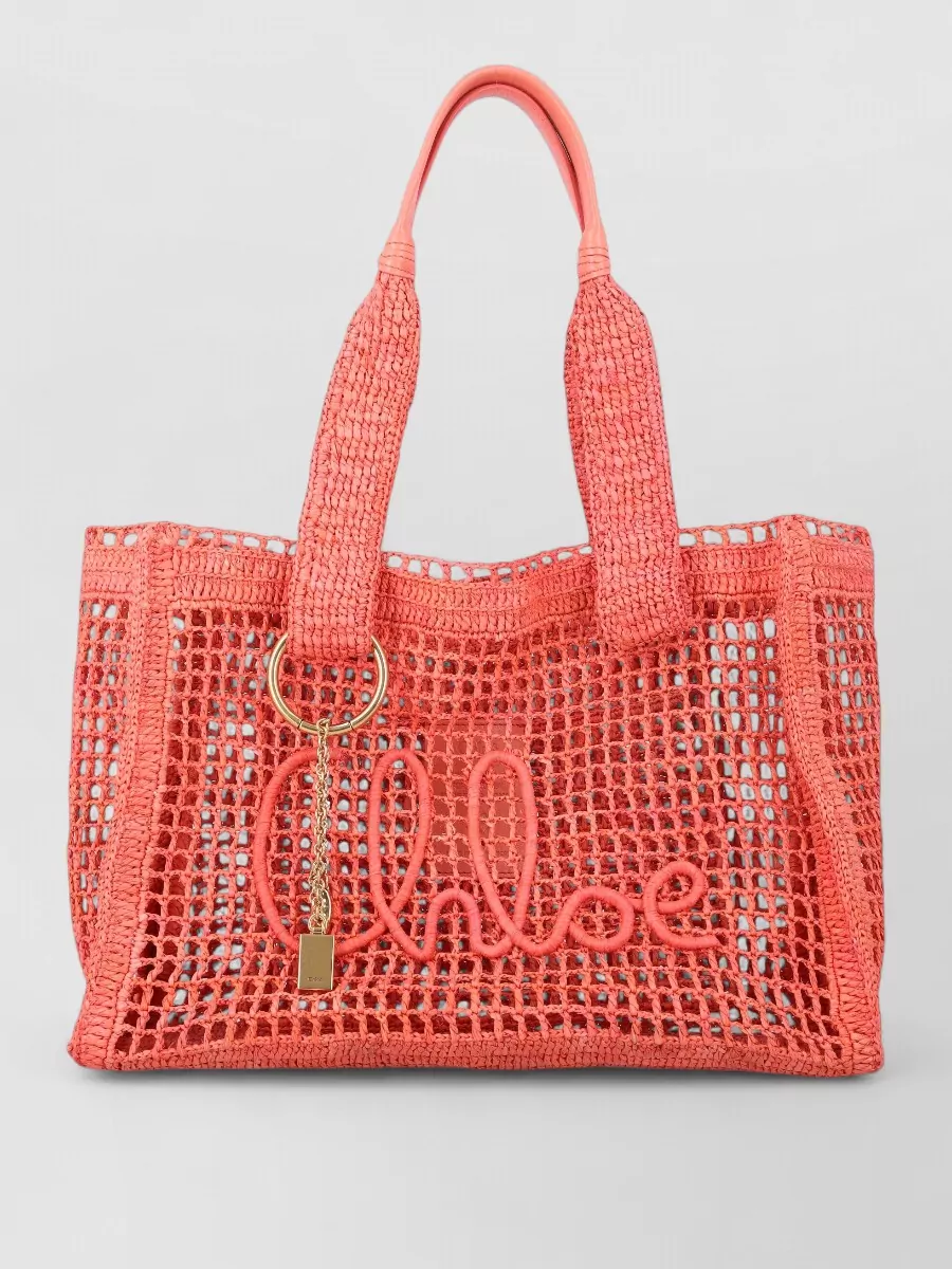 Chloé Summer banana raffia tote bag