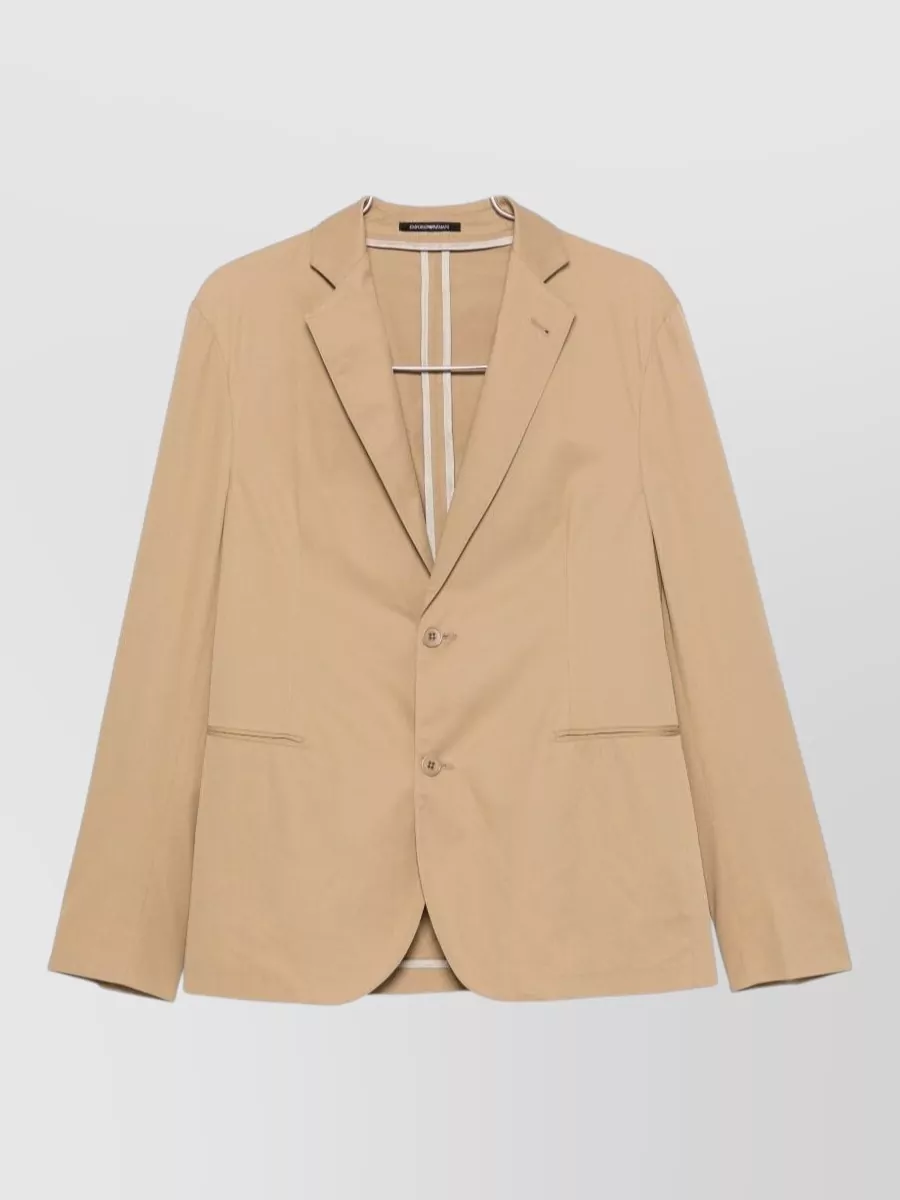Emporio Armani cotton single-breasted coat
