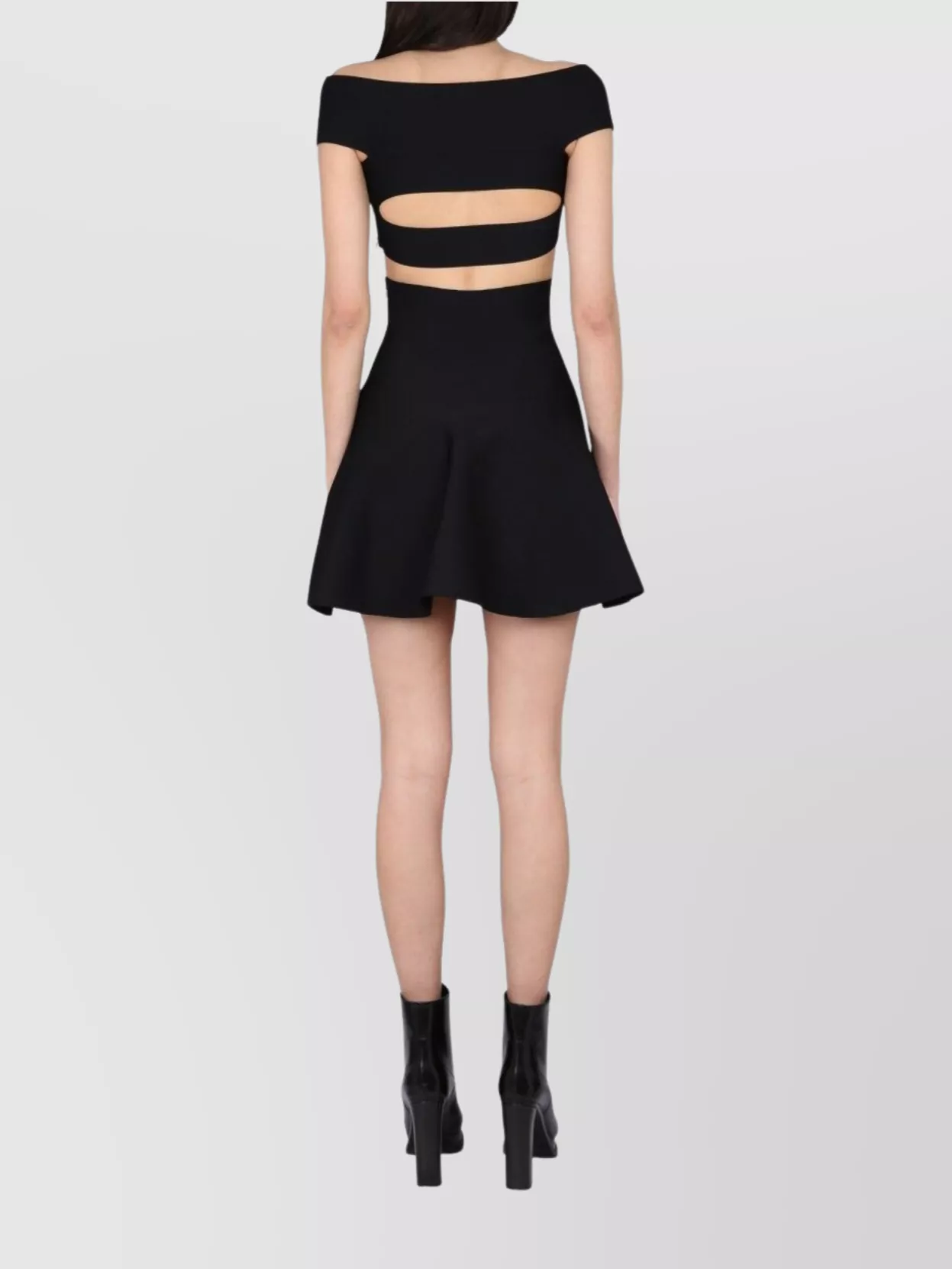 Alexander Mcqueen Short Dress Exposed Shoulders