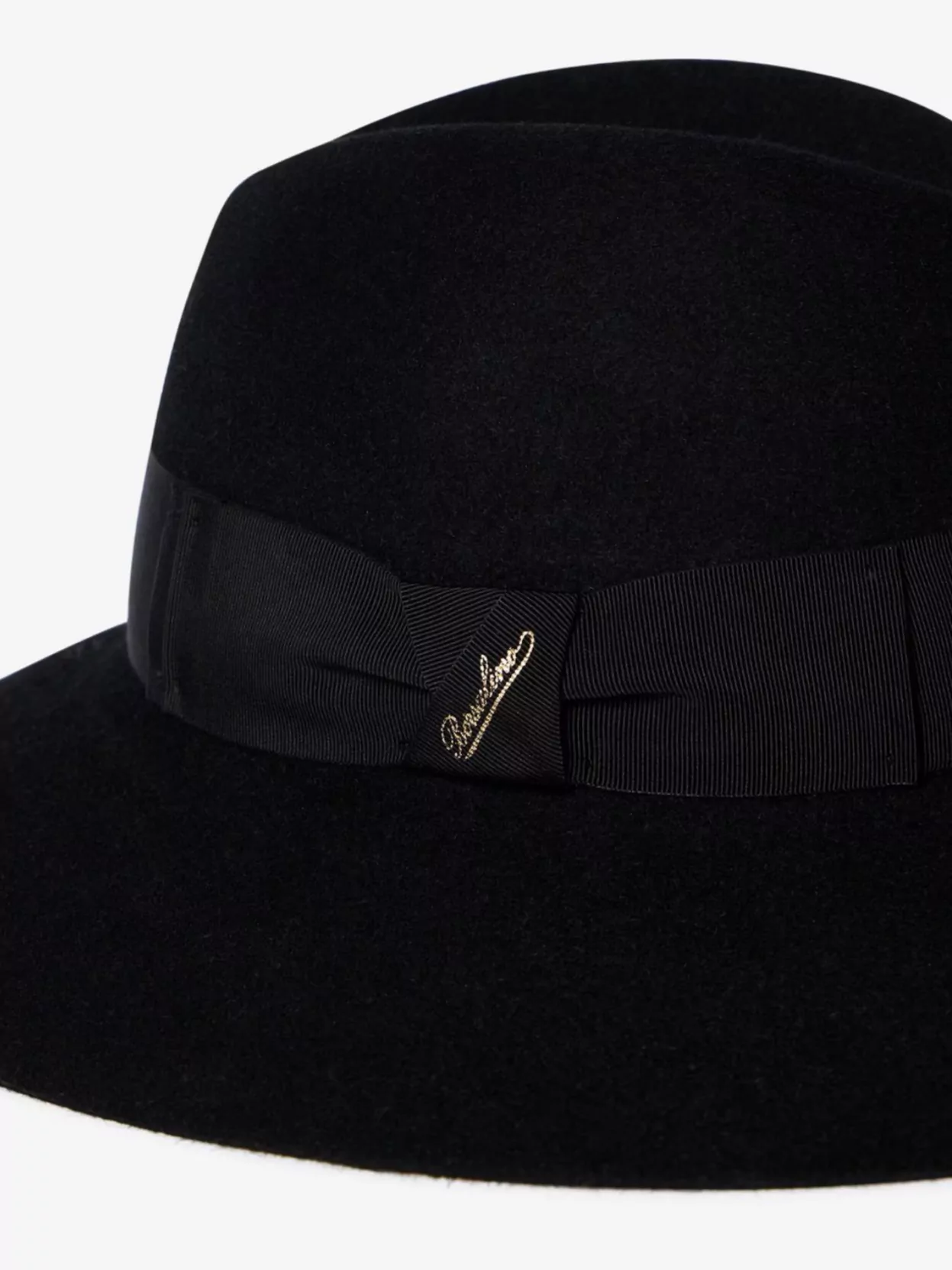 Borsalino Ribbon Wide Brim Hat