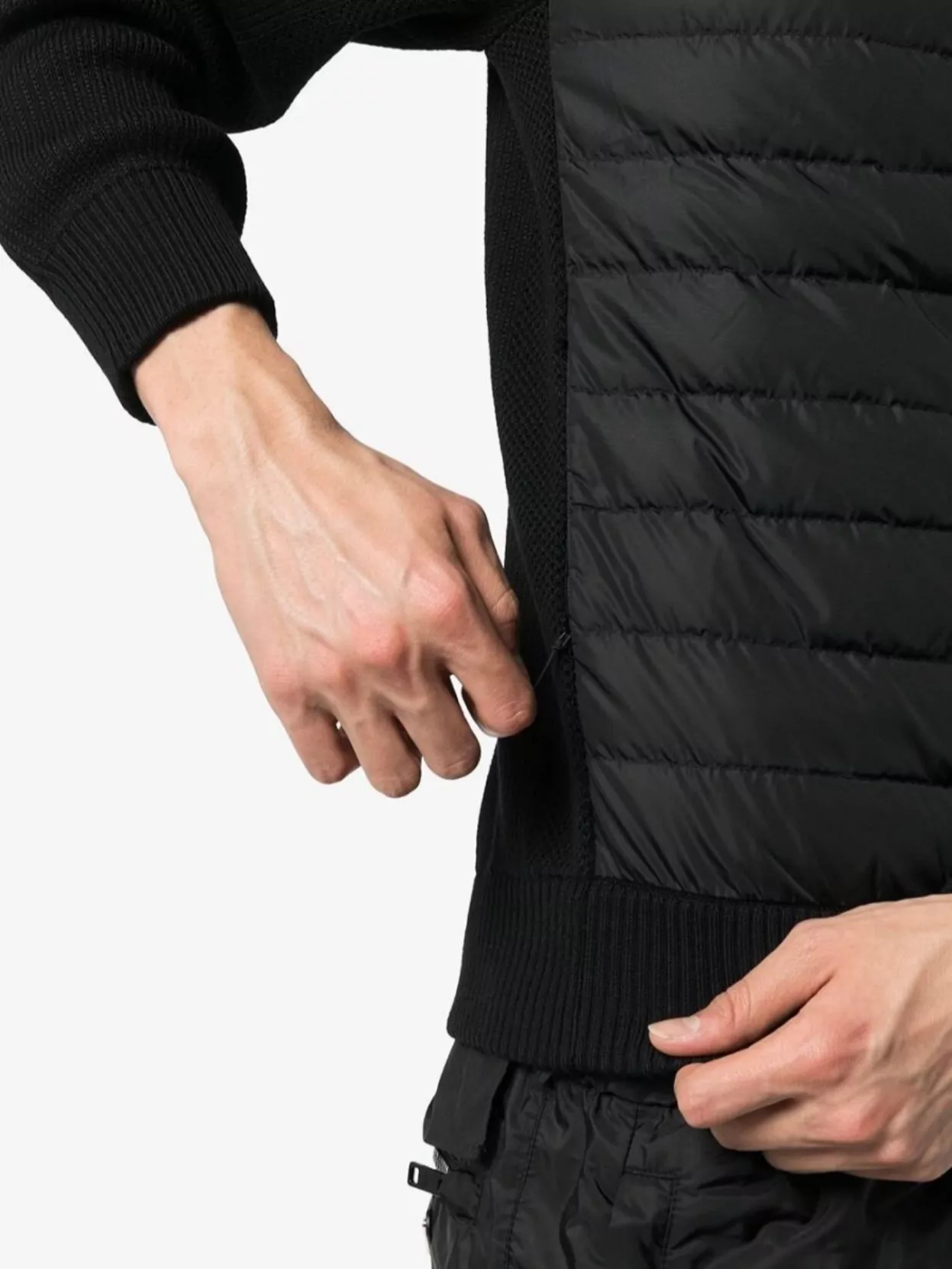 Canada Goose High Neck Quilted Wool Knit Jacket