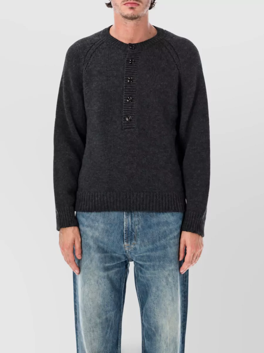 Our Legacy merino wool henley sweater
