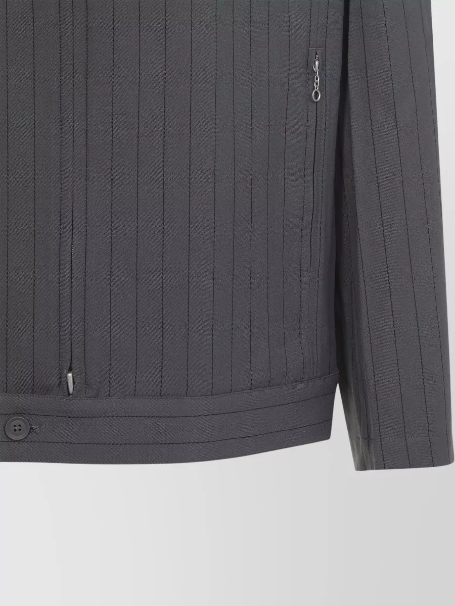 Y3 Striped Single-Breasted Coat