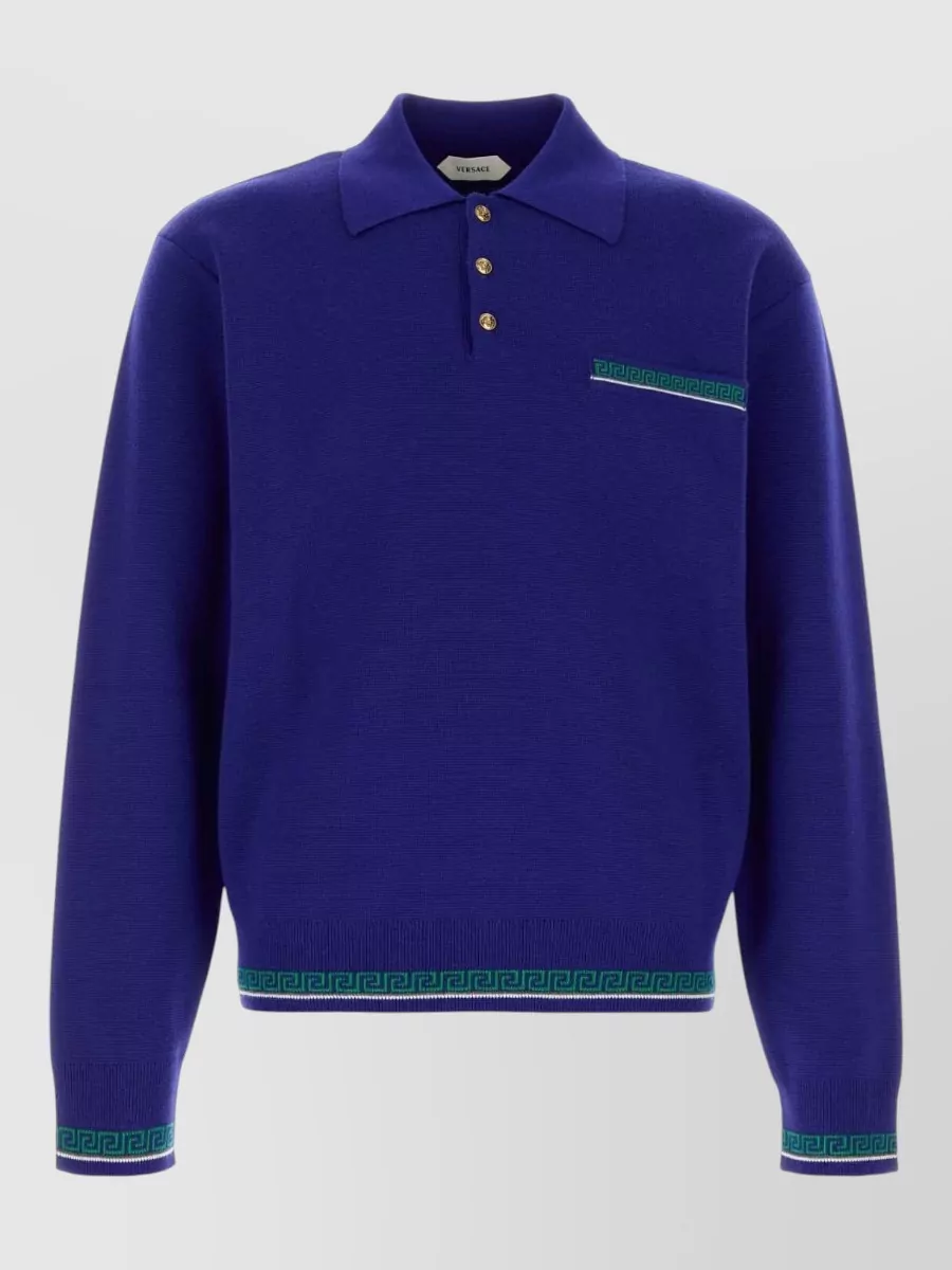 Versace knit polo shirt