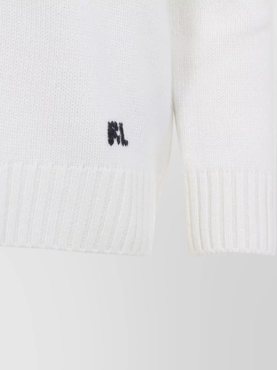 Ralph Lauren Collection Knit Pullover Bear Motif Crew Neck