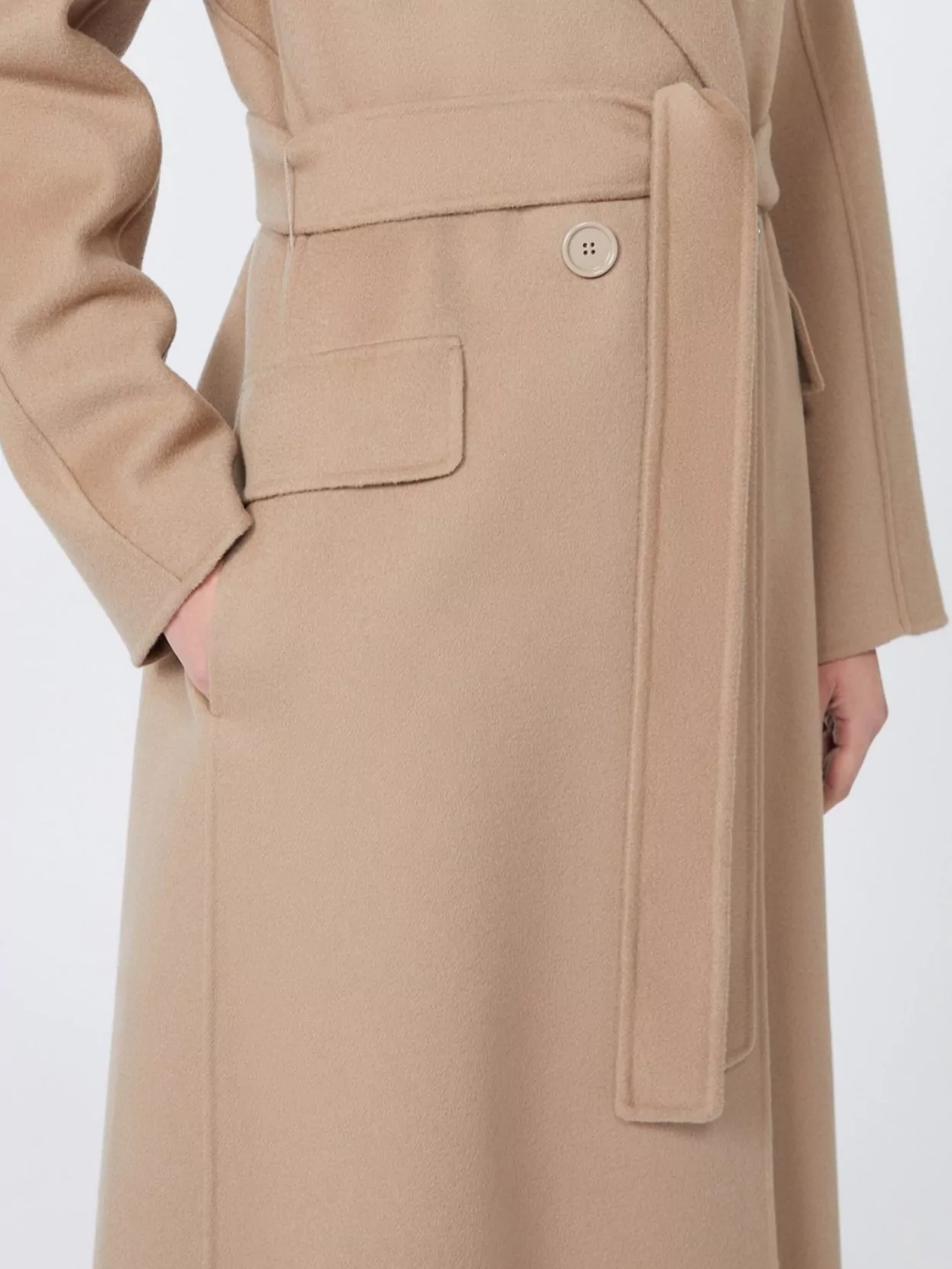 S Max Mara Oversized Wool Coat Belted Waist