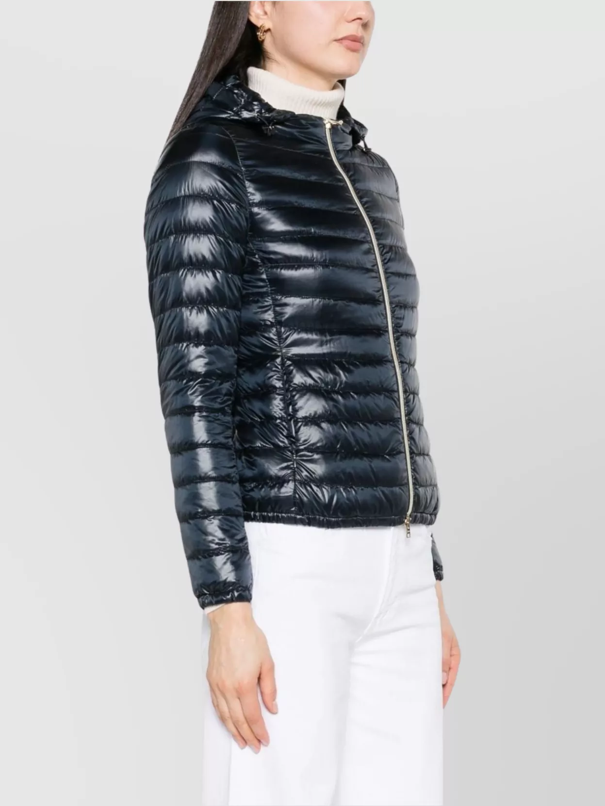Herno Short Quilted Down Jacket With Detachable Hood