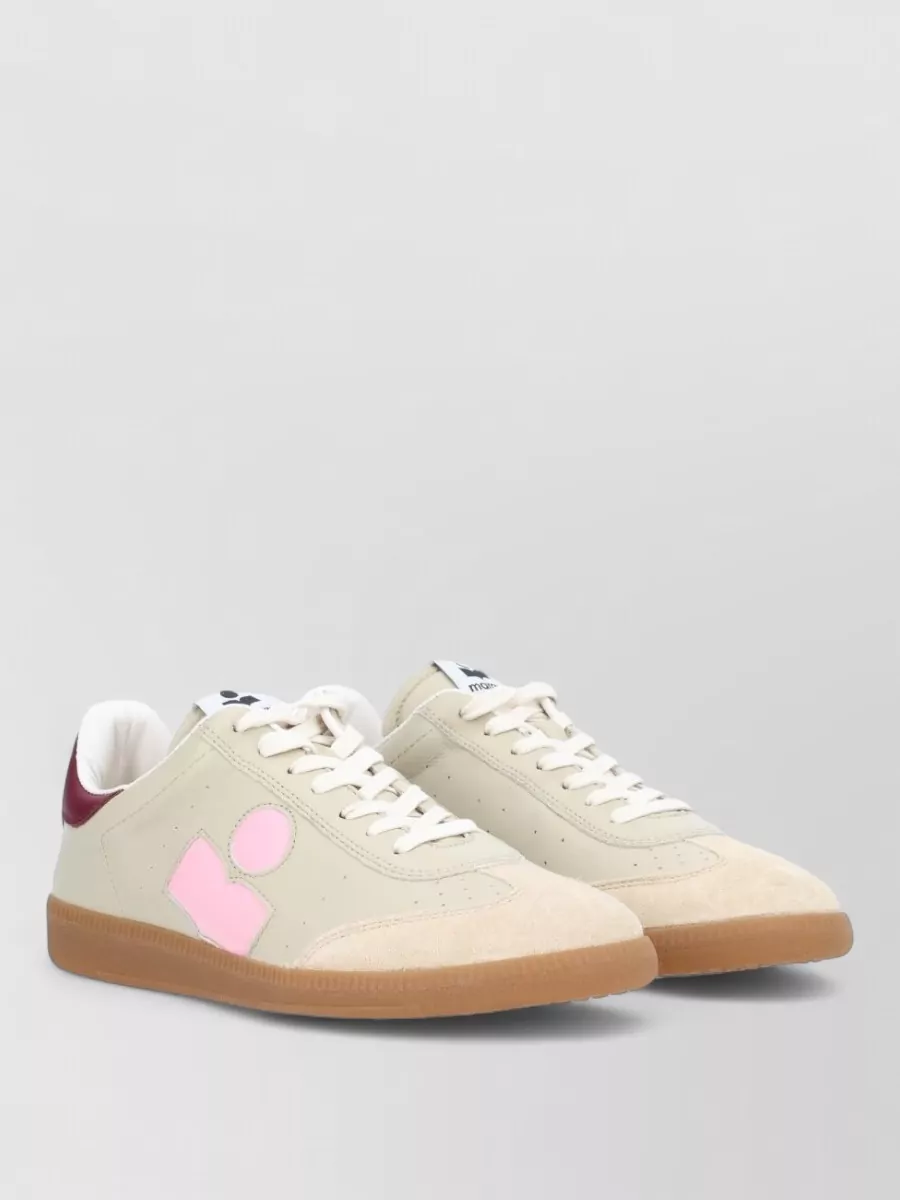 Isabel Marant Low Sneakers Contrast Heel Tab Suede Accents