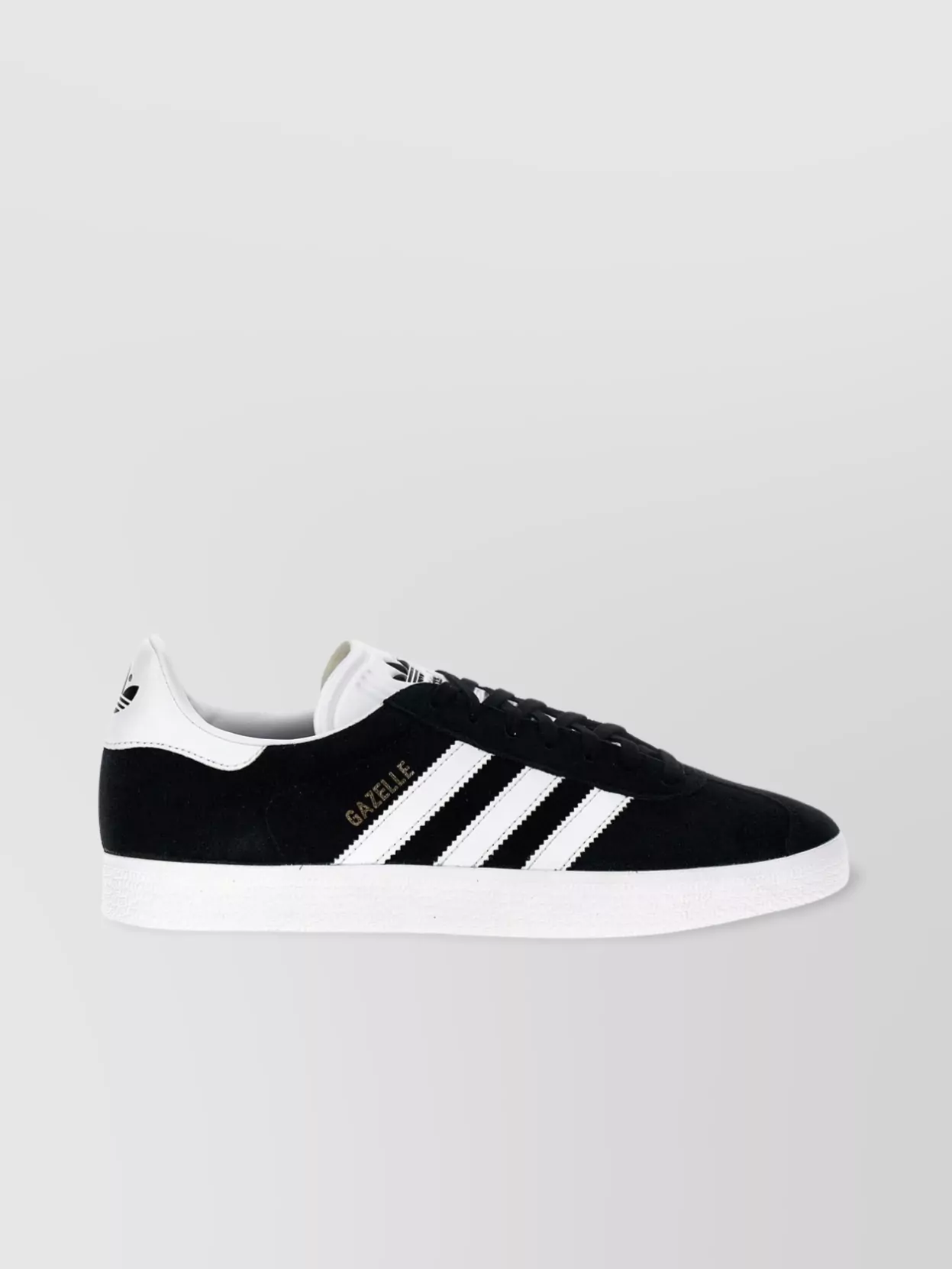 Adidas Originals 'striped' Low-top Suede Sneakers With Rubber Sole In Black