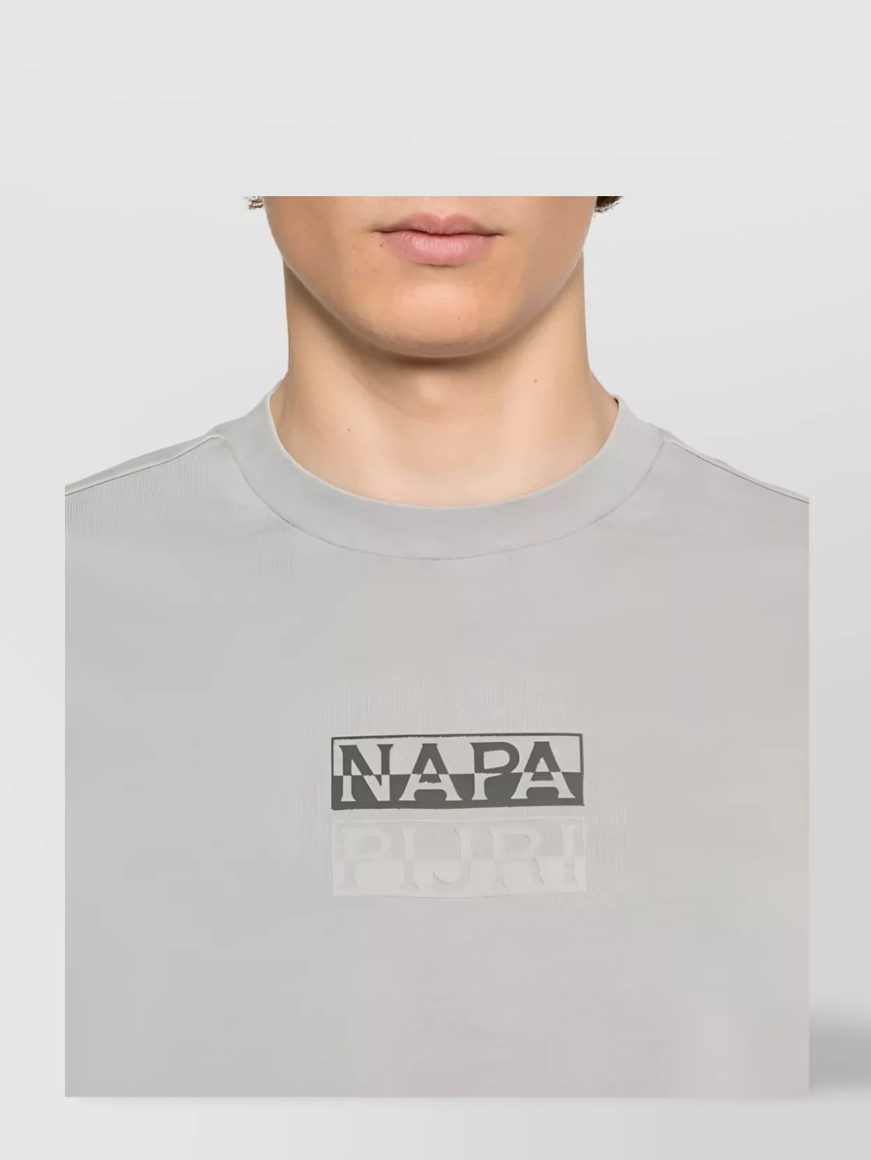 Napapijri Crew Neck Short Sleeves Straight Hem