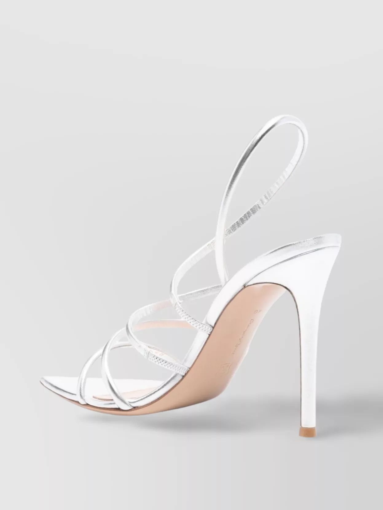 Gianvito Rossi Ettie 105 Stiletto Heel In Silk Silver In Metallic