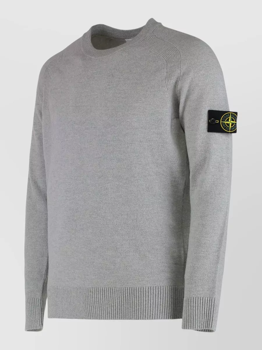 Stone Island Wool Round Neck Lightweight Sweater
