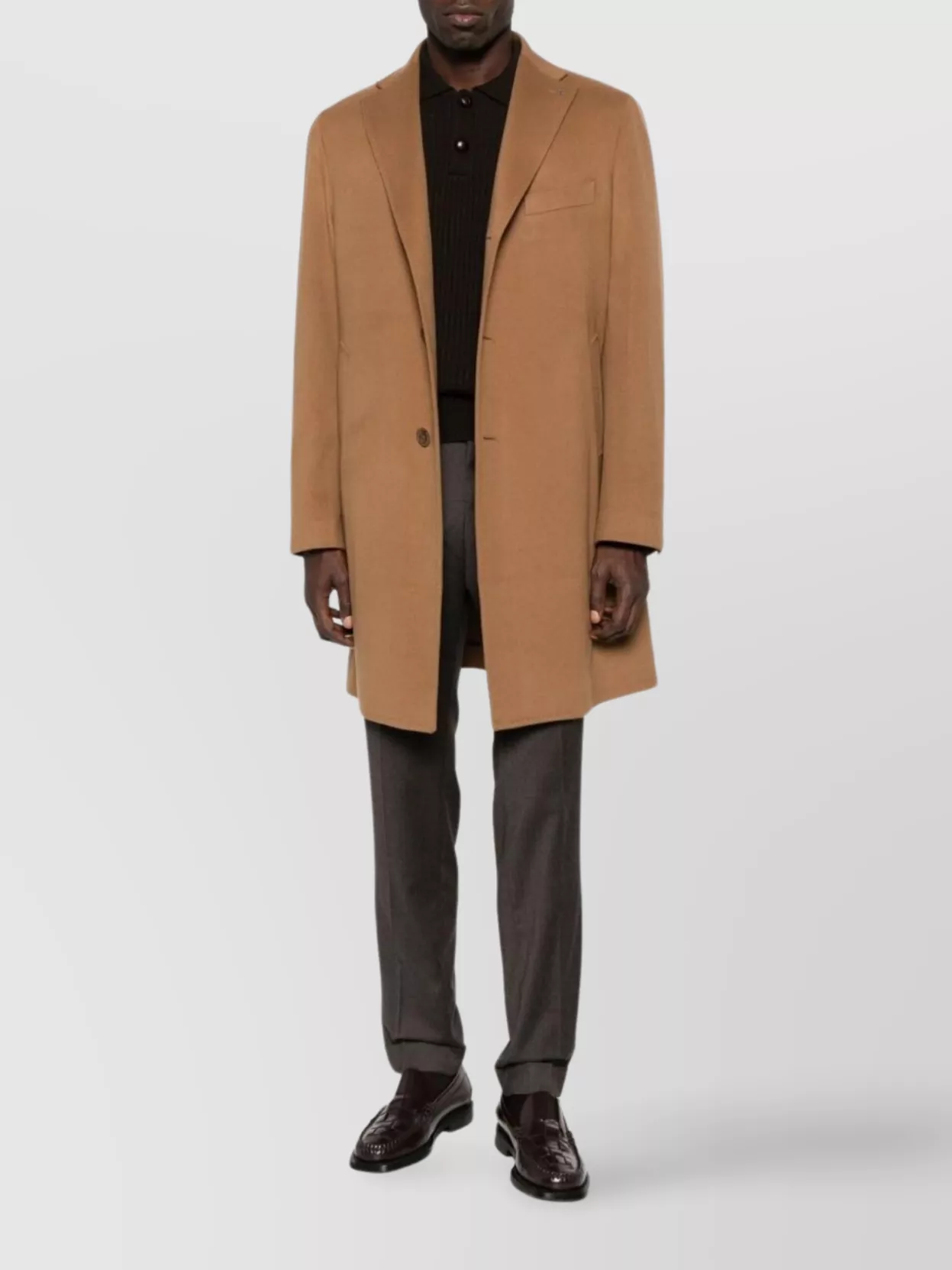 Tagliatore Tailored Single-breasted Coat Featuring Pockets In Black