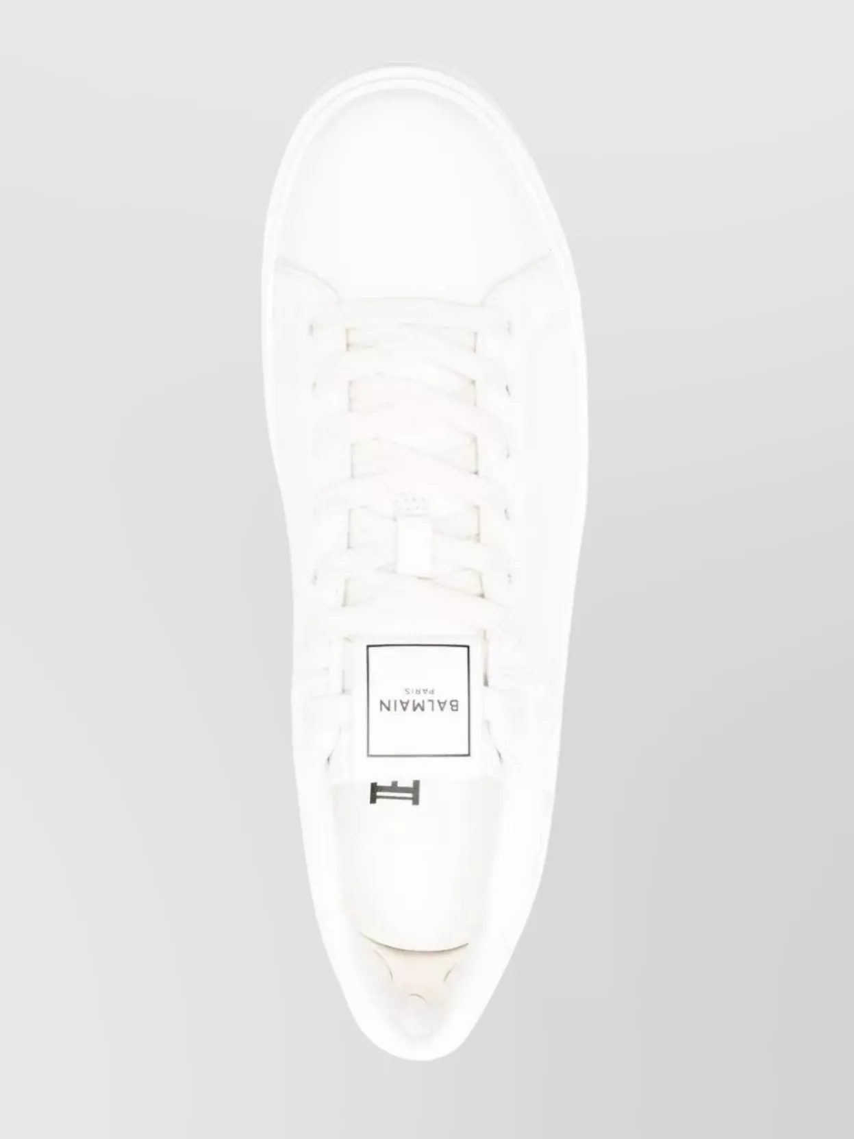 Balmain Court Calfskin Round Toe Sneakers
