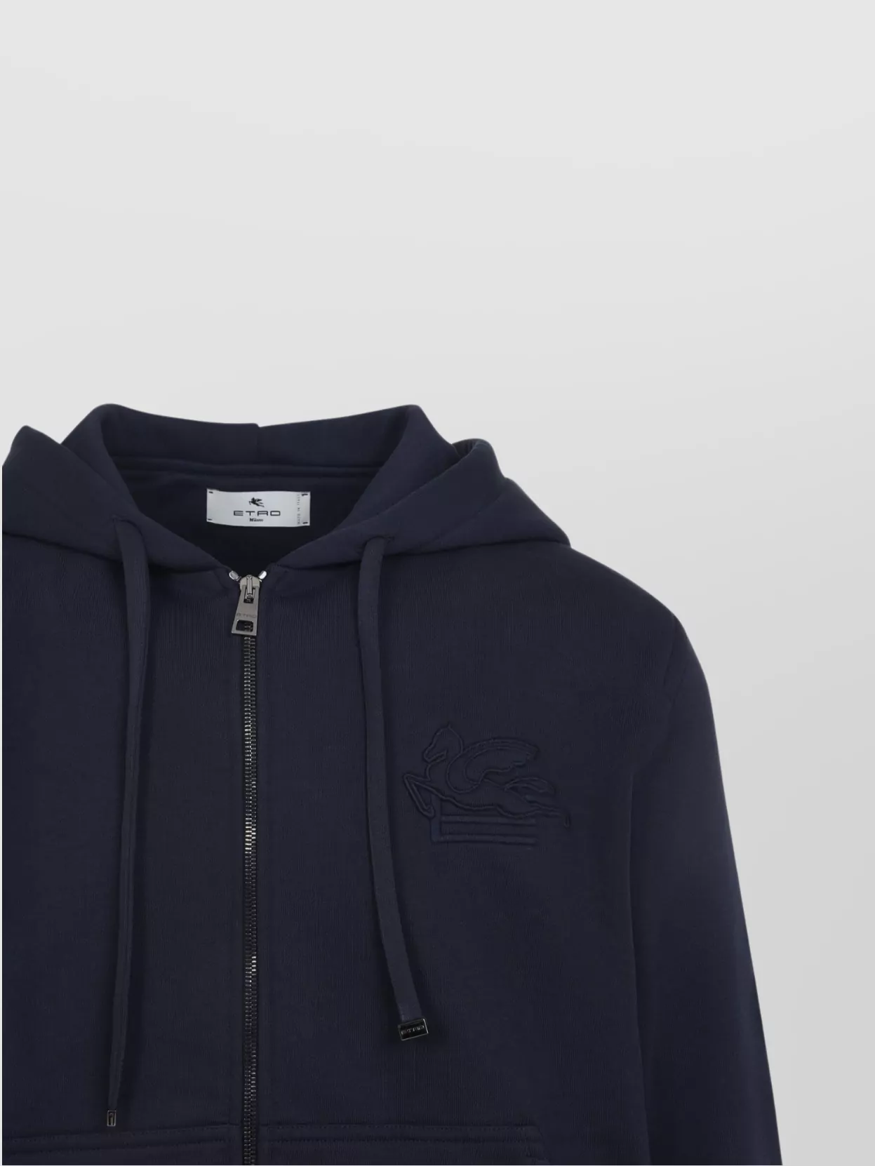 Etro Cotton Blend Zip-Up Hoodie Sweatshirt