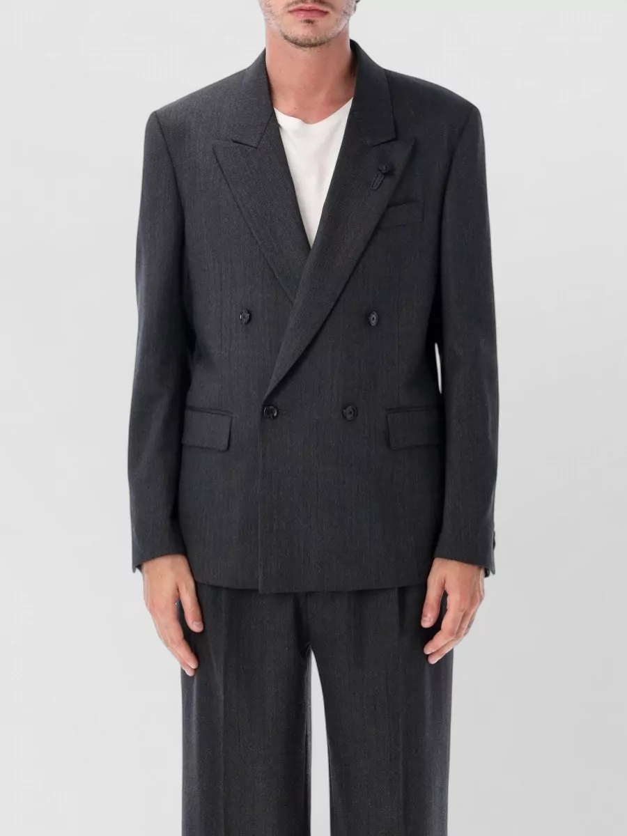 Lardini virgin wool double-breasted blazer