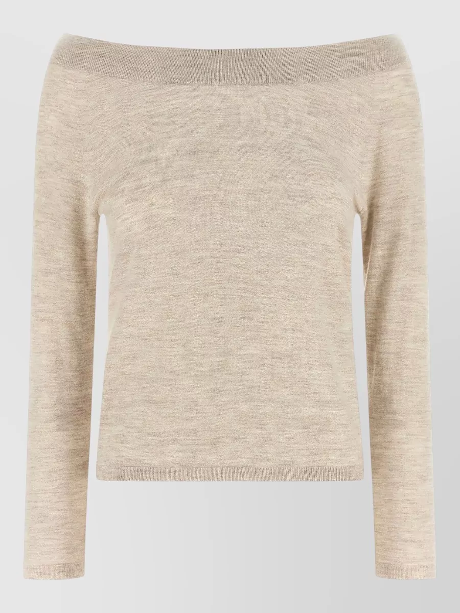 Max Mara cashmere boat neck long-sleeve sweater