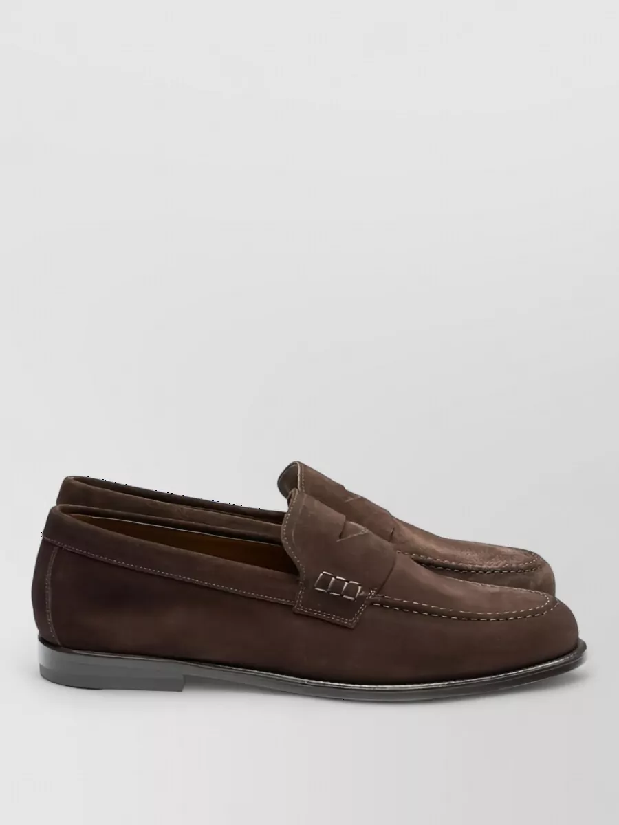 Doucal's Leather Penny Loafers