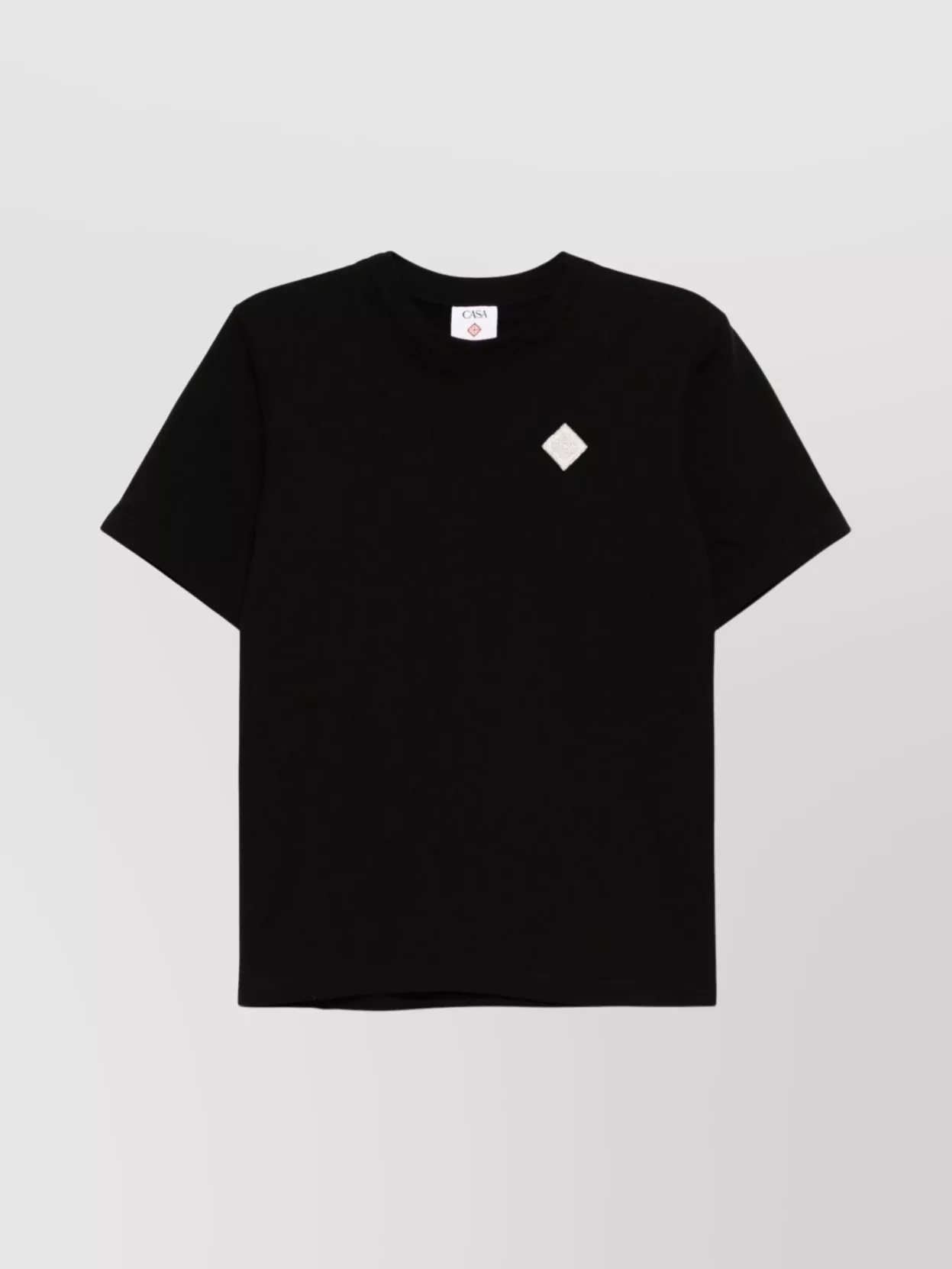 Casablanca Crew Neck Cotton T-Shirt With Short Sleeves